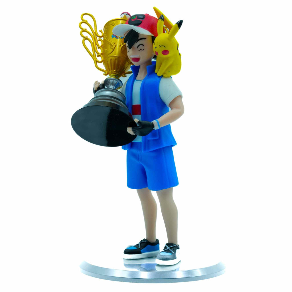 Ash Ketchum Pikachu Trophy Mini Figure Pokemon Anime Collectible Figure 3 