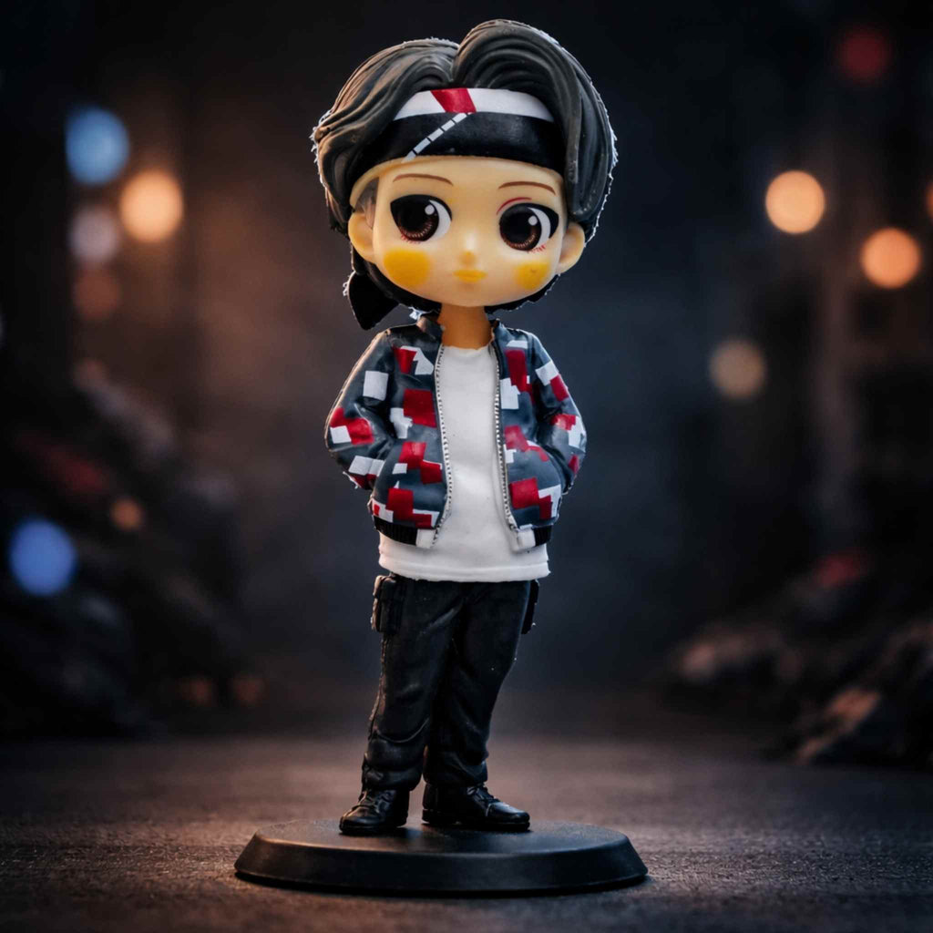 BTS Suga ‘Agust D’ Streetwear Jacket, Headband KPop Figure 1 Collectibles