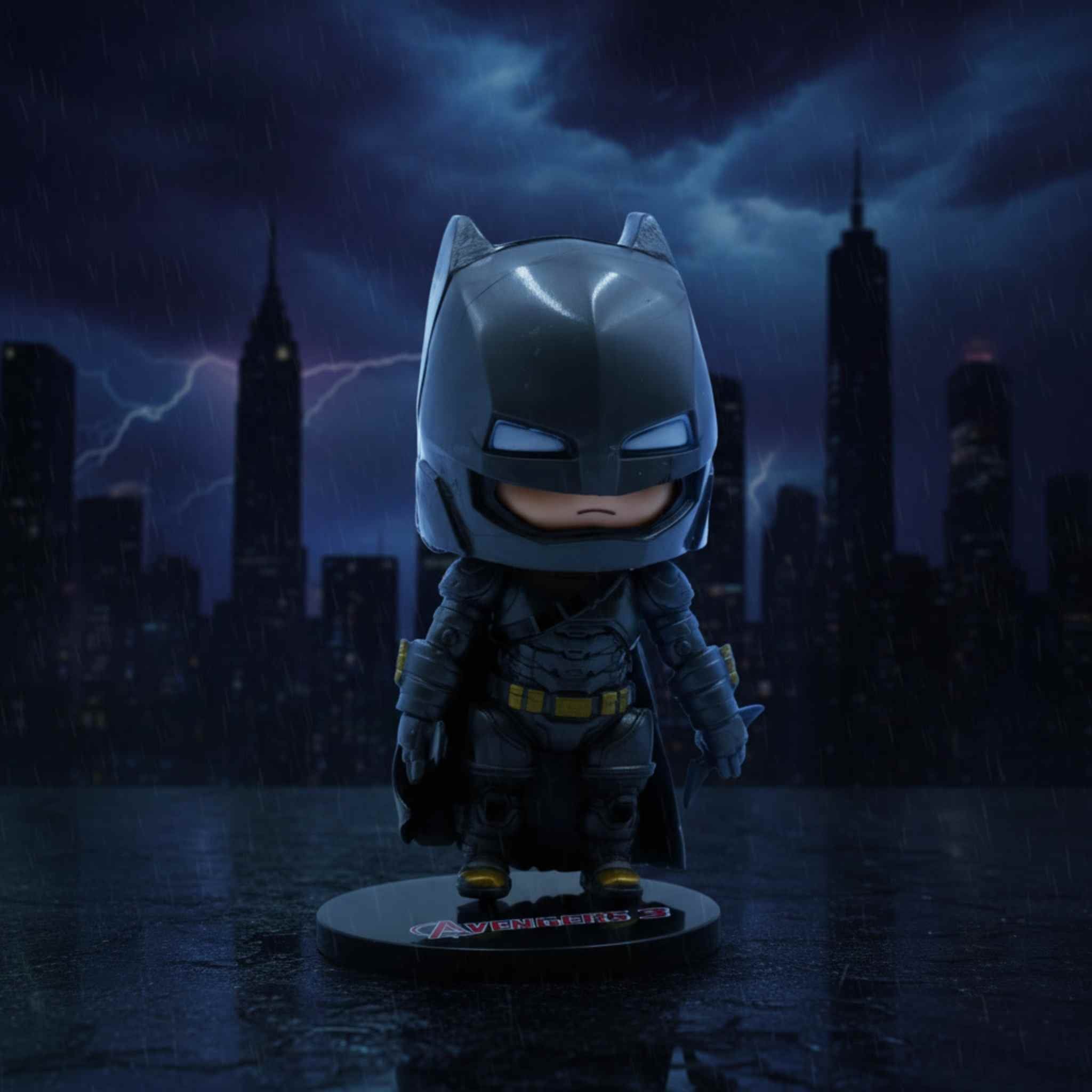 Batman Dark Knight Armor DC Justice League Chibi Figure Collectible 1 Collectibles