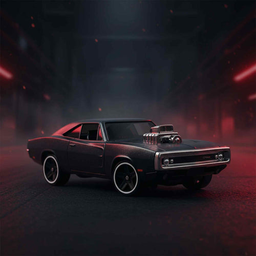 Black Dodge Style Metal Pull Back Diecast Car Toy Collectible Model 1 Collectibles