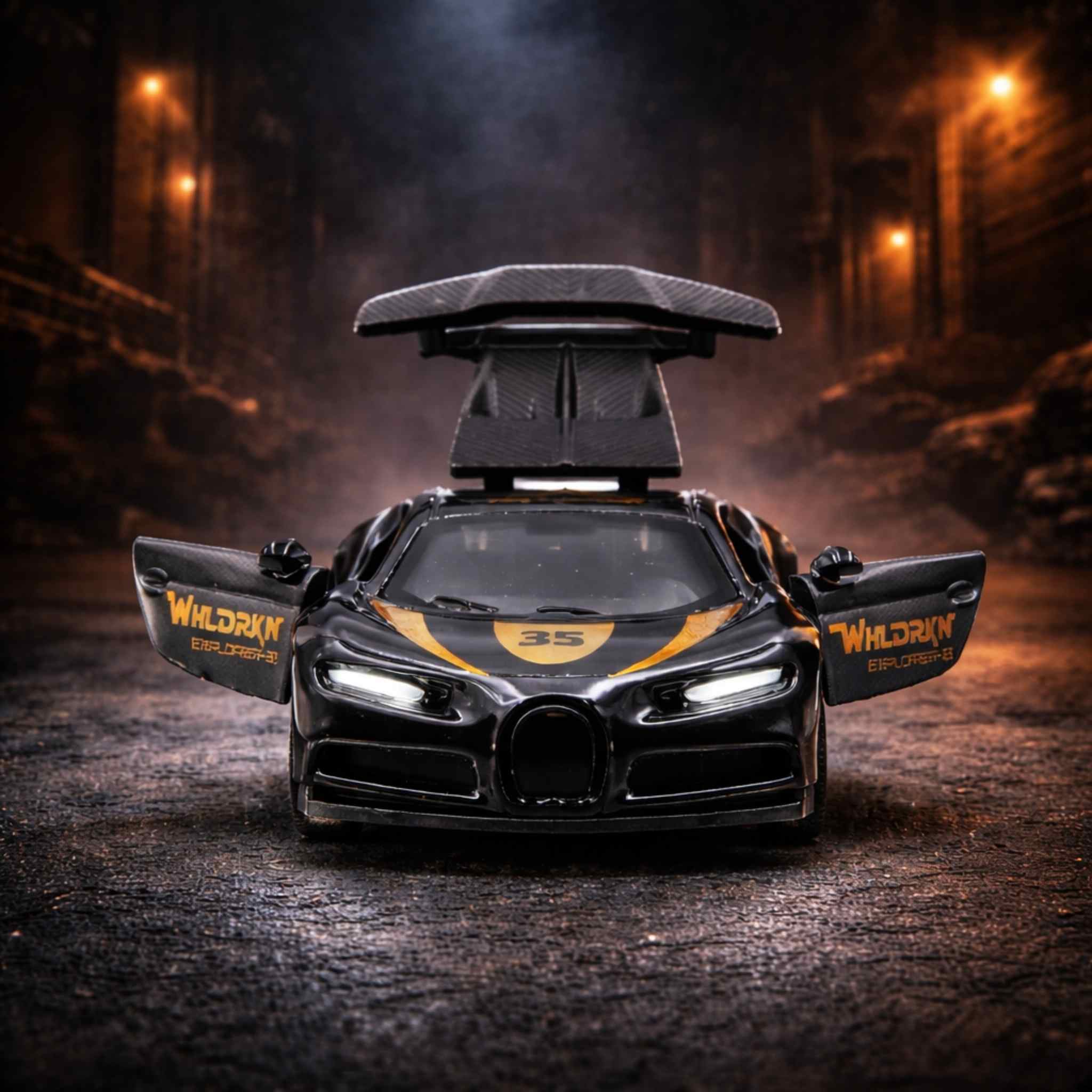 Black Dodge Style Metal Pull Back Diecast Sports Car Model Collectible 1 Collectibles