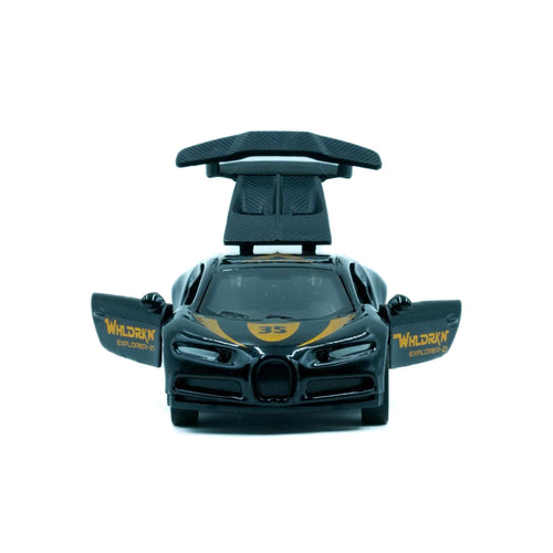 Black Dodge Style Metal Pull Back Diecast Sports Car Model Collectible 2 