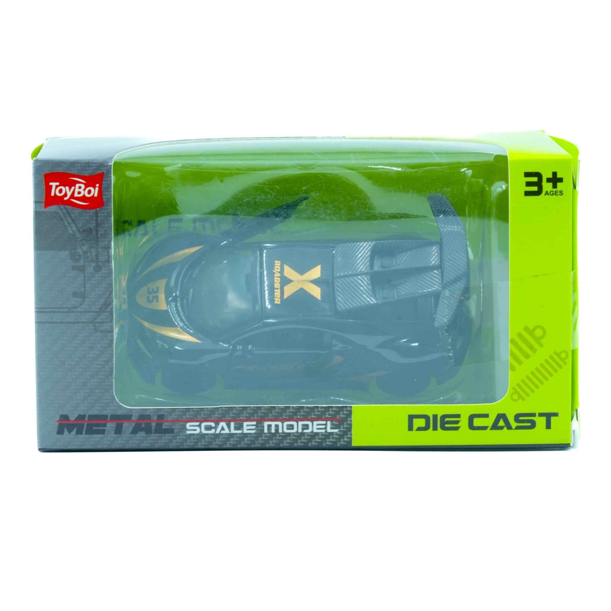 Black Dodge Style Metal Pull Back Diecast Sports Car Model Collectible 4 