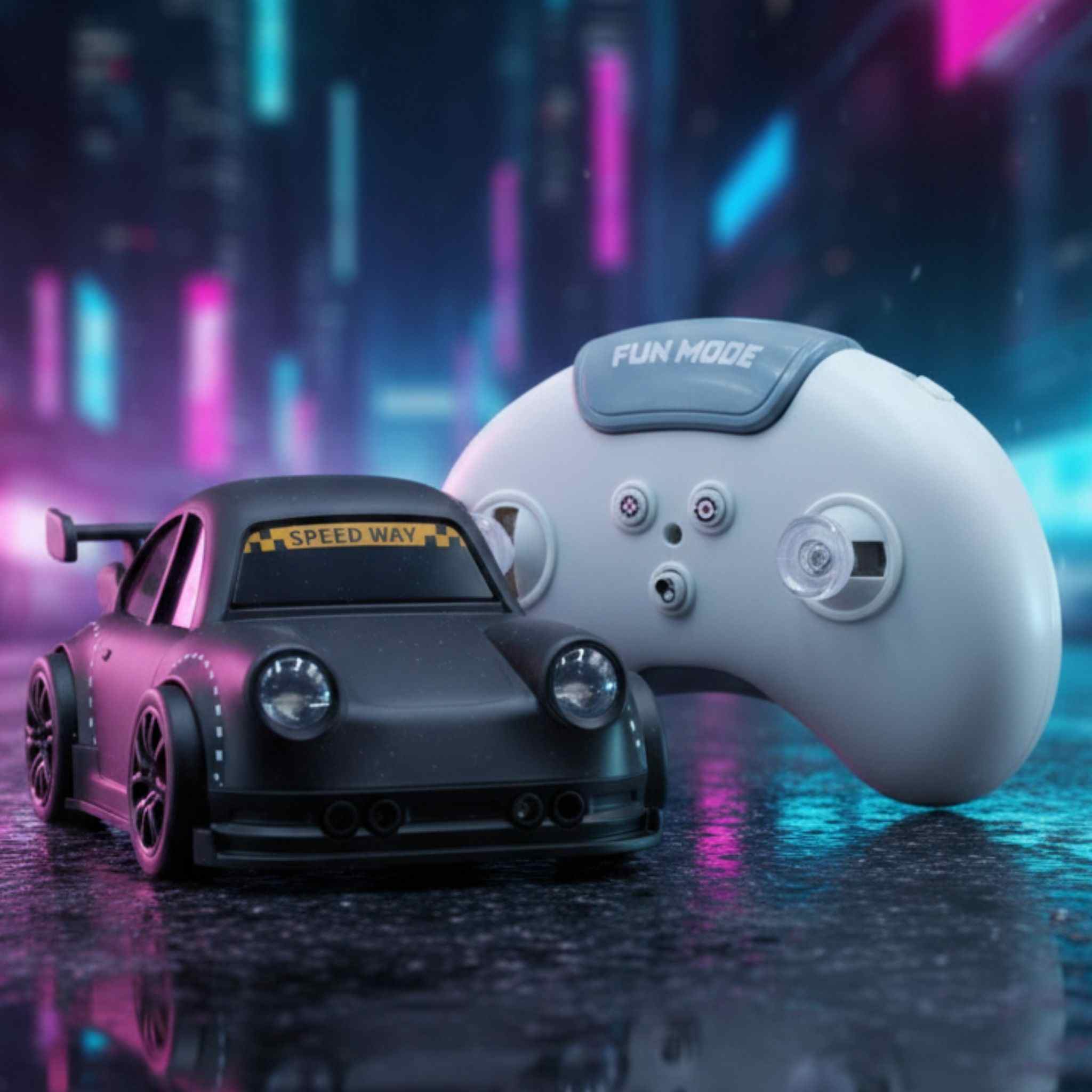 Black Remote Control Drift Car High Speed RC Racing Vehicle 1 Collectibles