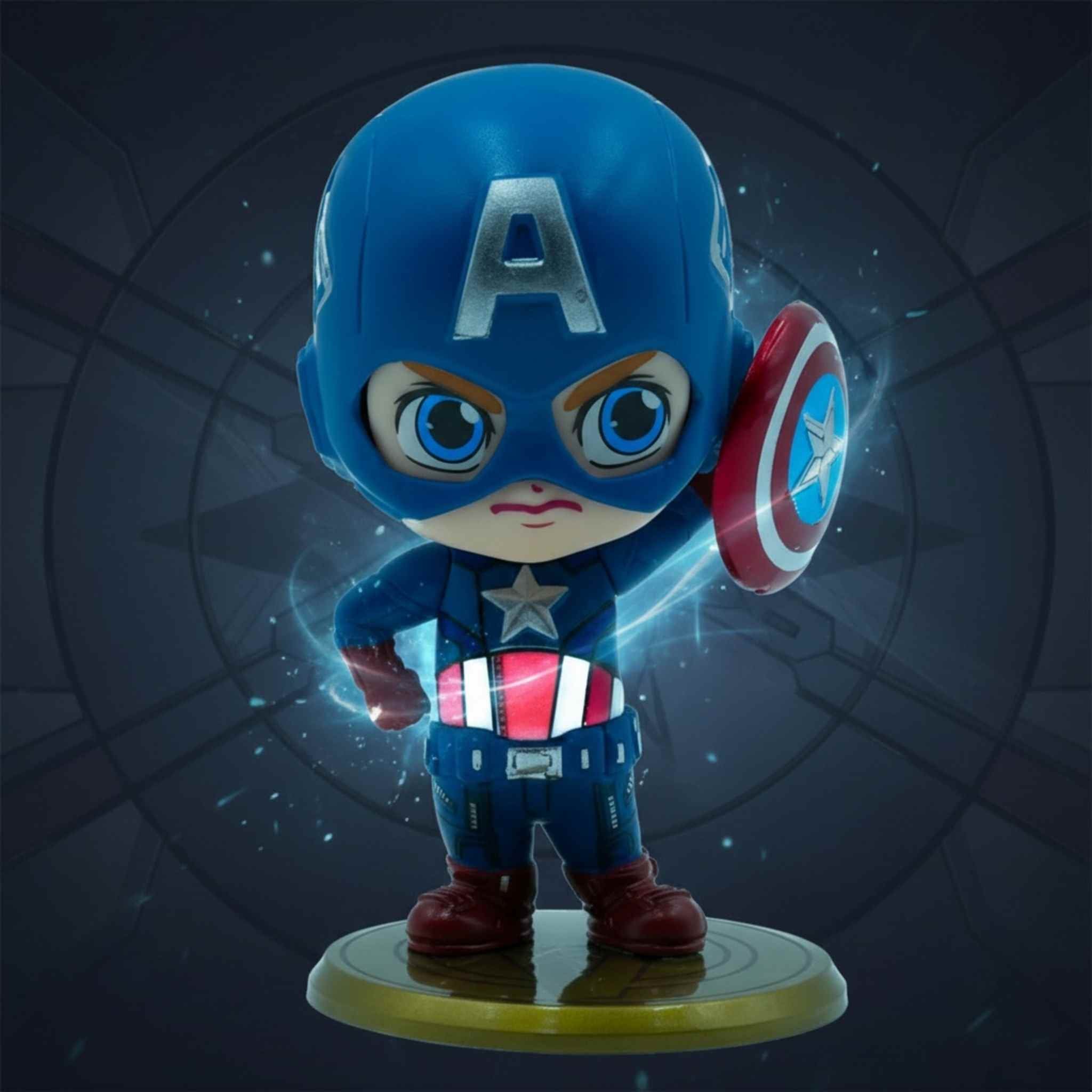 Captain America Shield Pose Mini Figure Marvel Superhero Collectible Figure 1 Collectibles