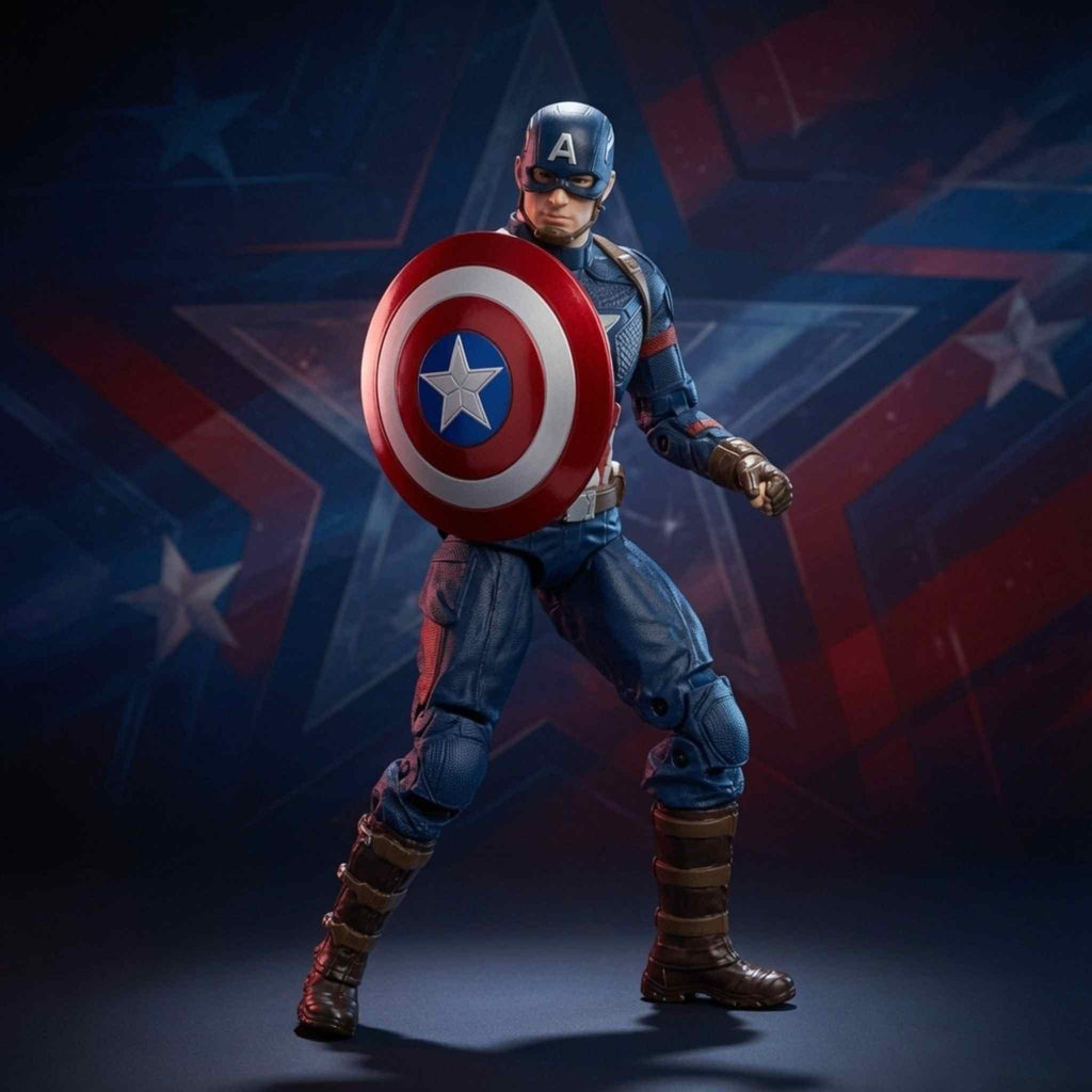 ZD Toys Marvel Avengers Endgame Captain America Action Figure with Shield