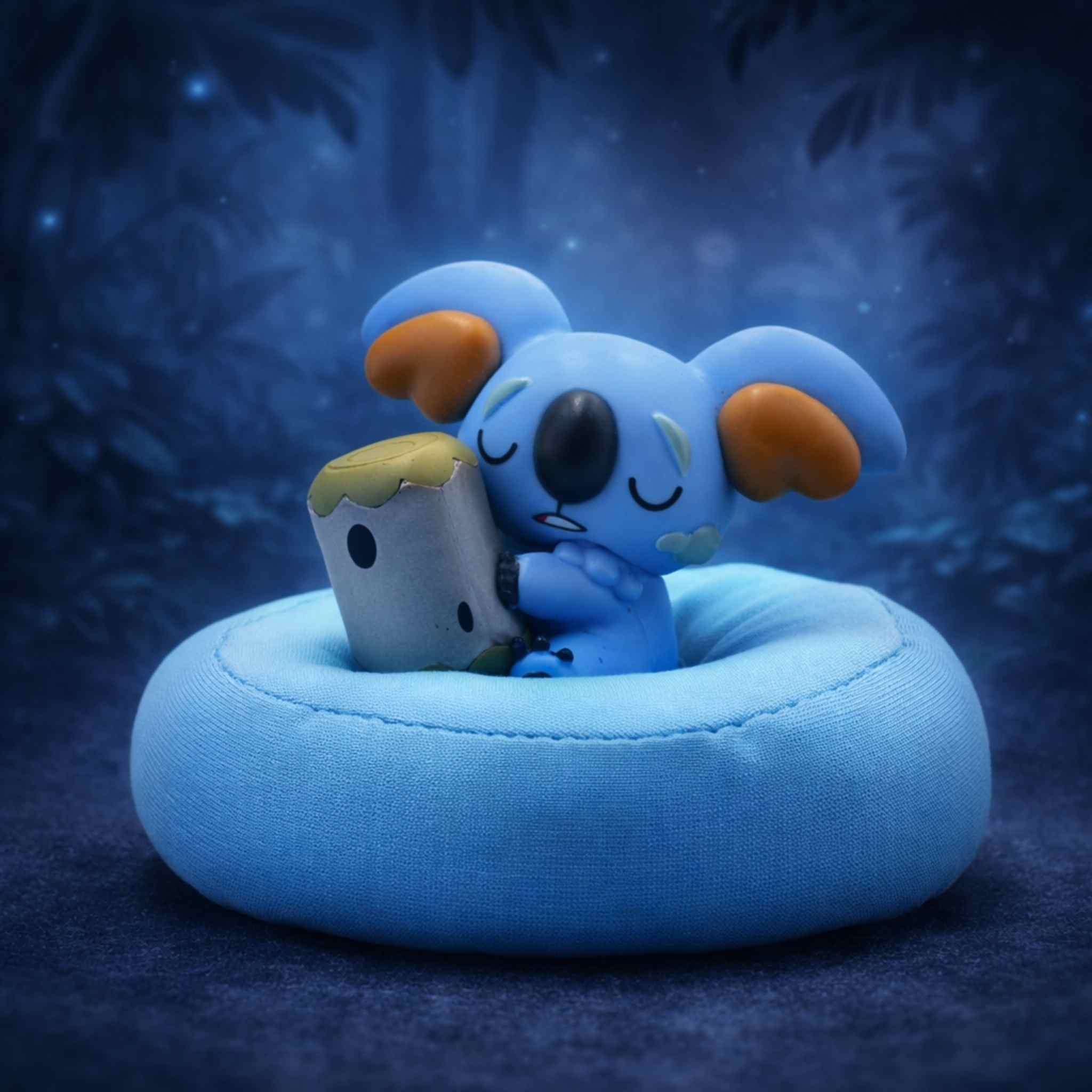 Cute Koala Sleeping Mini Cartoon Figurine Cushion Toy 1 Collectibles