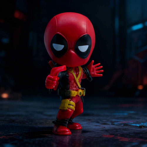 Deadpool Mini Action Figurine Gun Pose Marvel Superhero Collectible Toy 1 Collectibles