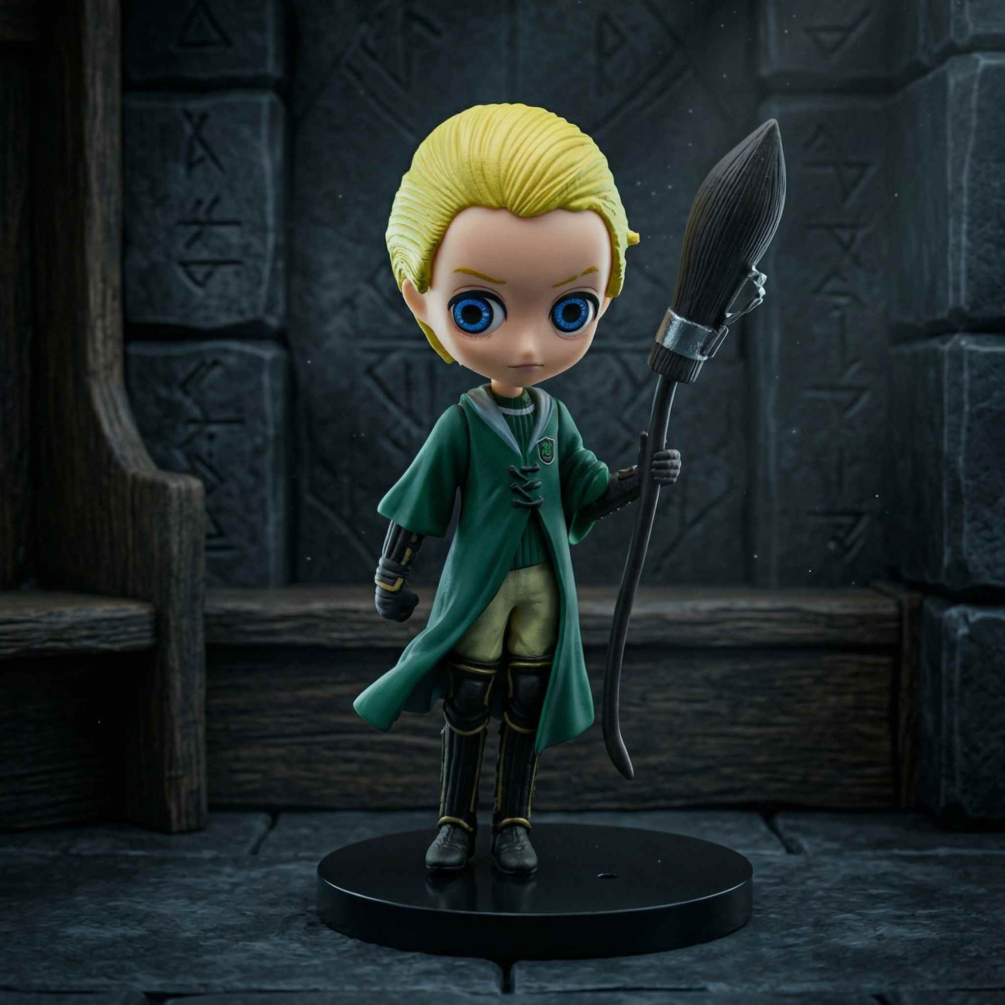Draco Malfoy Slytherin Broom Figure Mini Collectible Toy 1 Collectibles