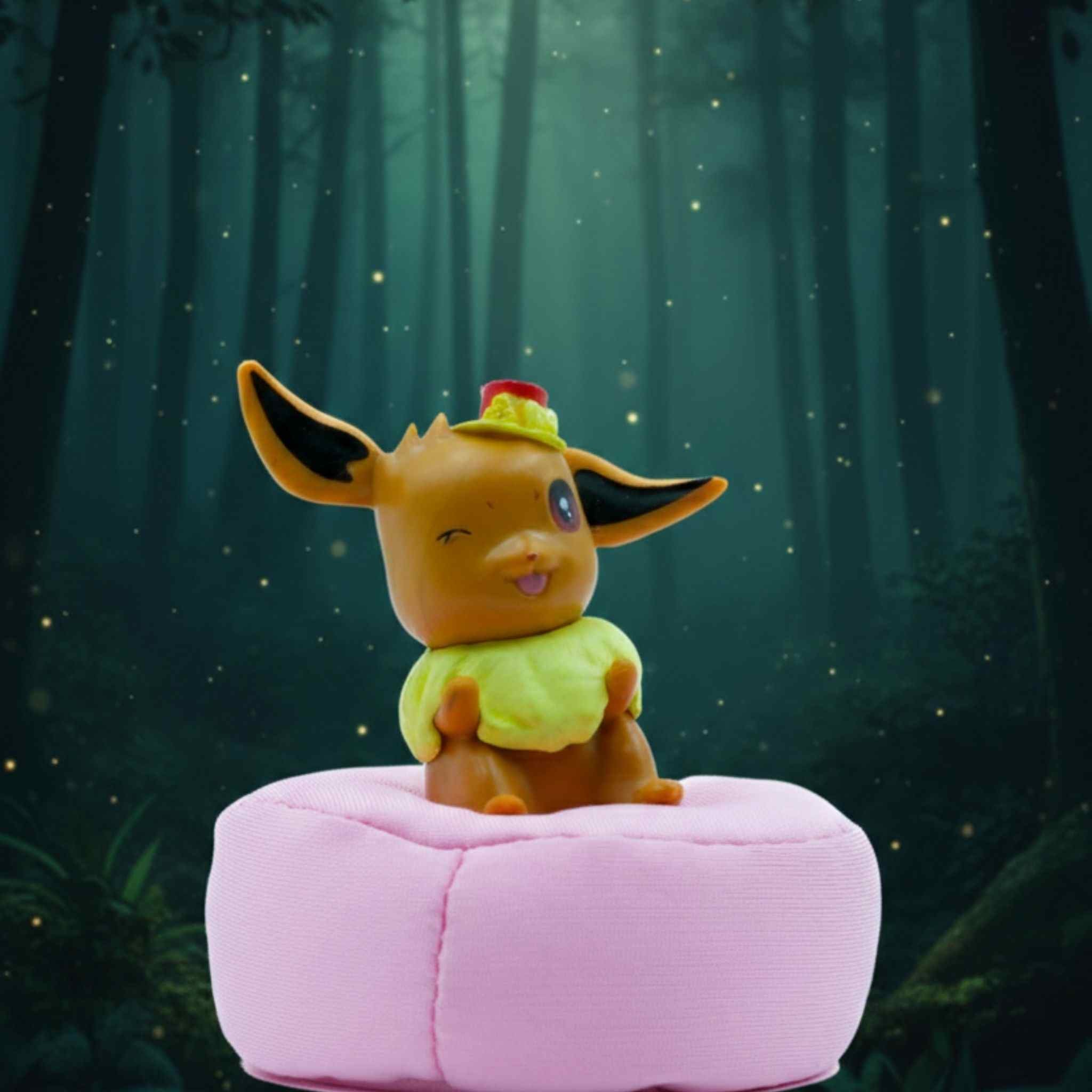 Eevee Cute Sitting Mini Pokémon Figurine Cushion Style Toy 1 Collectibles