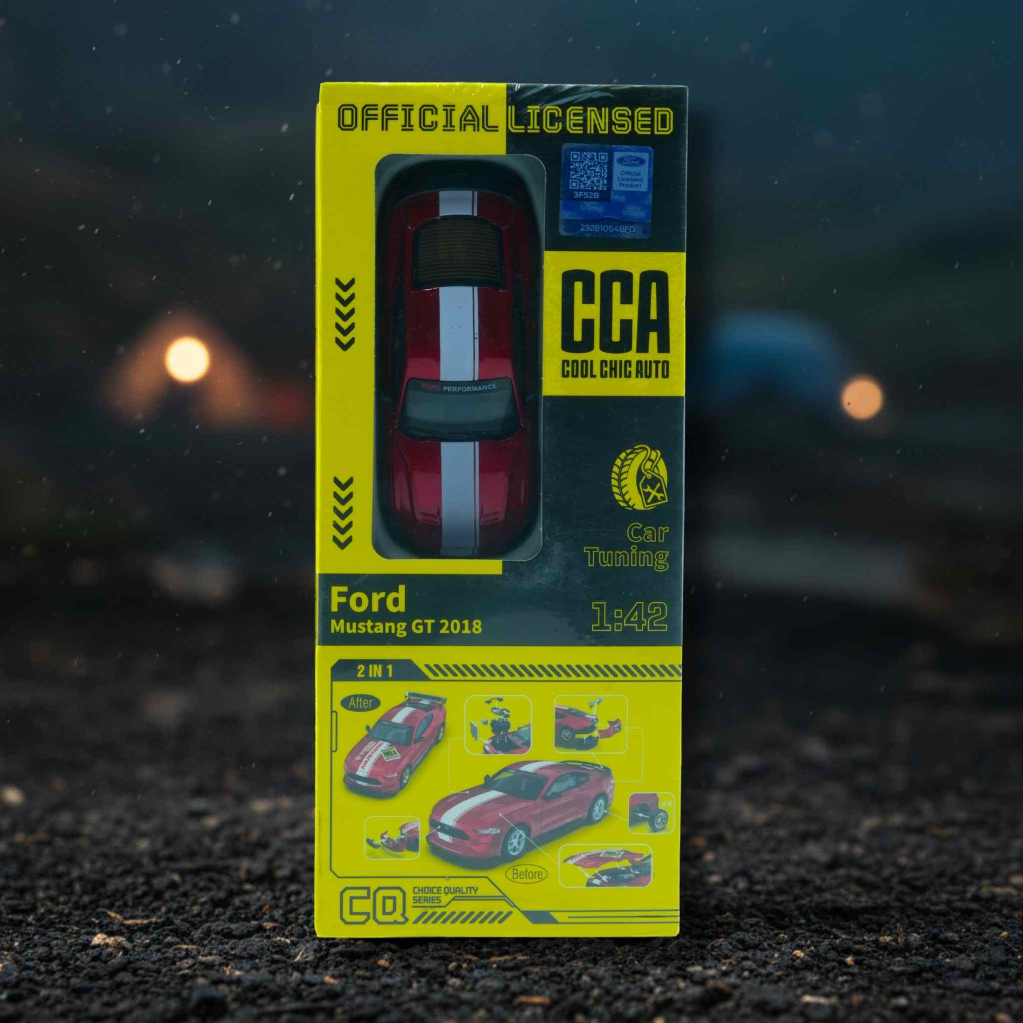 Ford Mustang GT 2018 Diecast Car Model 1:42 Scale Sports Car Miniature Collectible Display 1 Collectibles