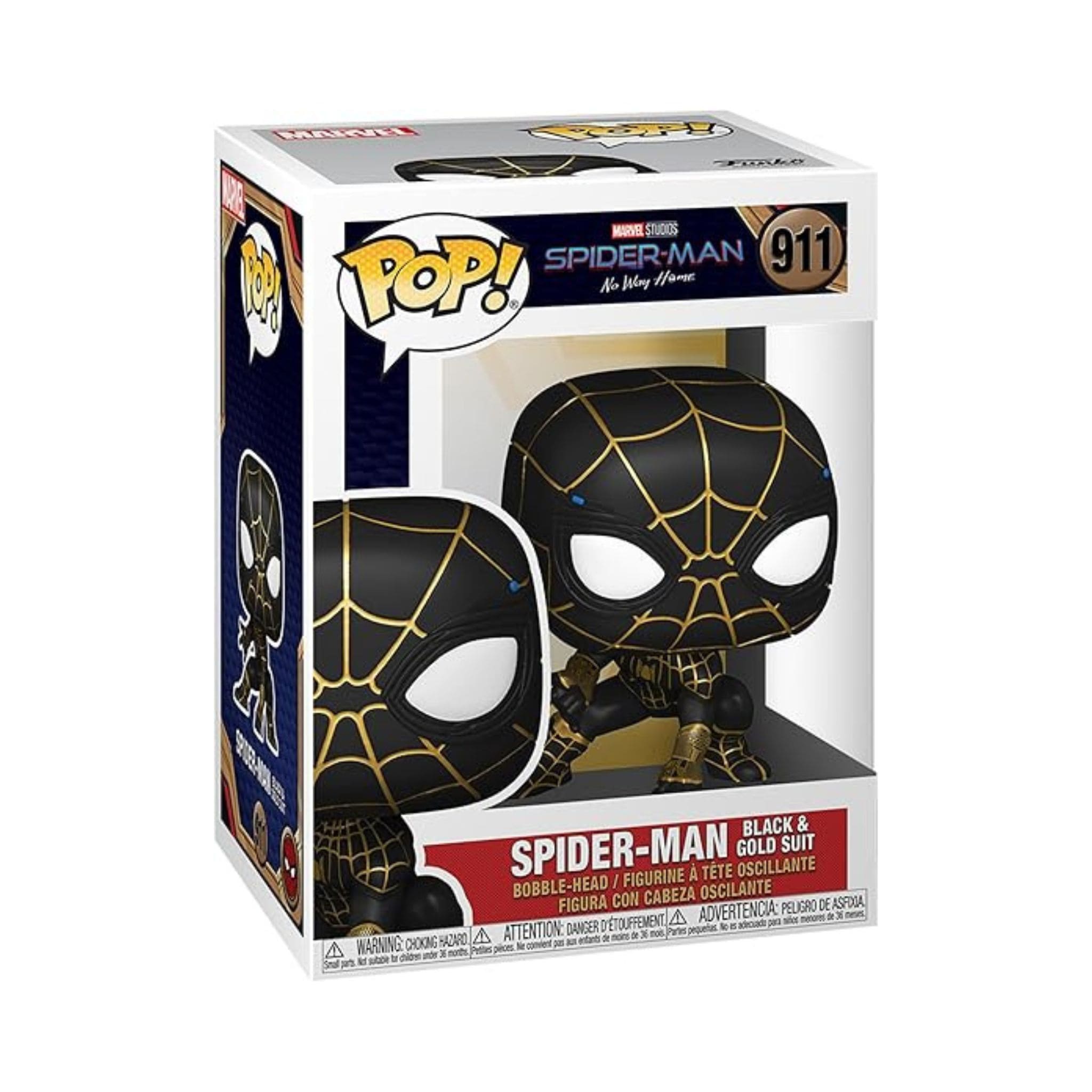 Funko Pop! Marvel Spider-Man: No Way Home Black & Gold Suit Spider-Man Bobble-Head Figure