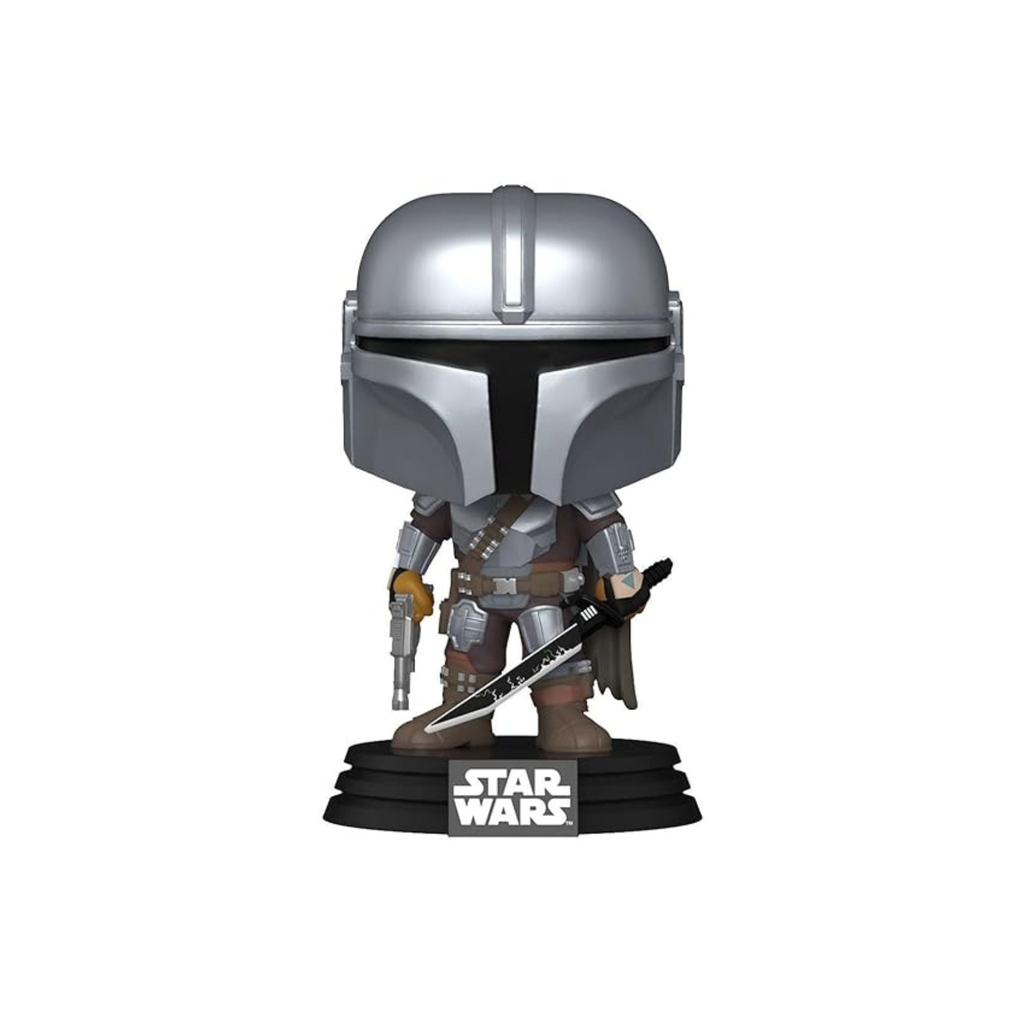 Funko Pop! Star Wars The Mandalorian with Darksaber Bobble-Head Figure