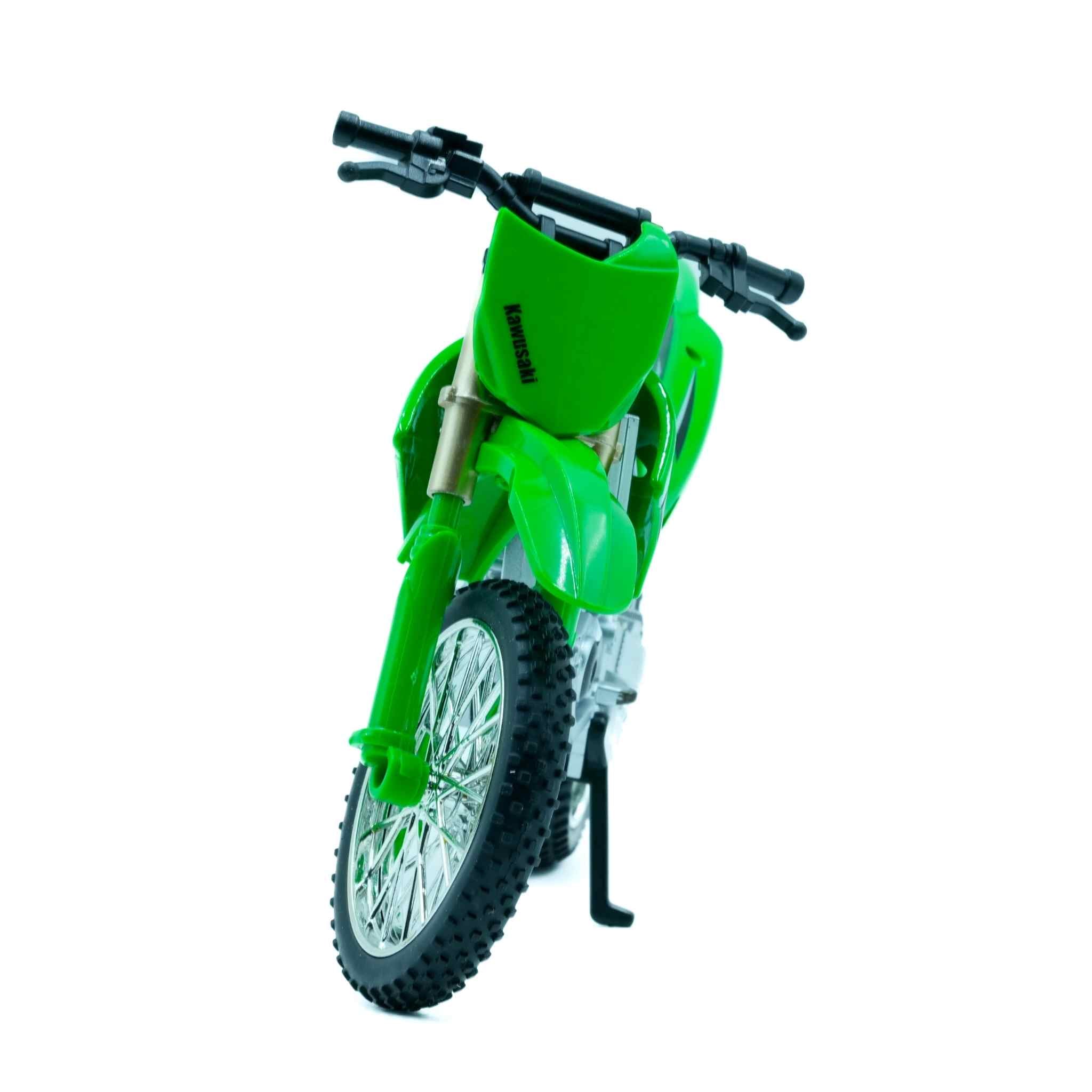 Green Metal Pull Back Dirt Bike Diecast Motorcycle Model Collectible 3 