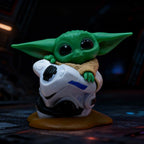 Grogu Baby Yoda Helmet Pose Star Wars Figure Collectible 1 Collectibles