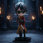 Harry Potter Chibi Figure with Broomstick Cute Collectible Toy 1 Collectibles