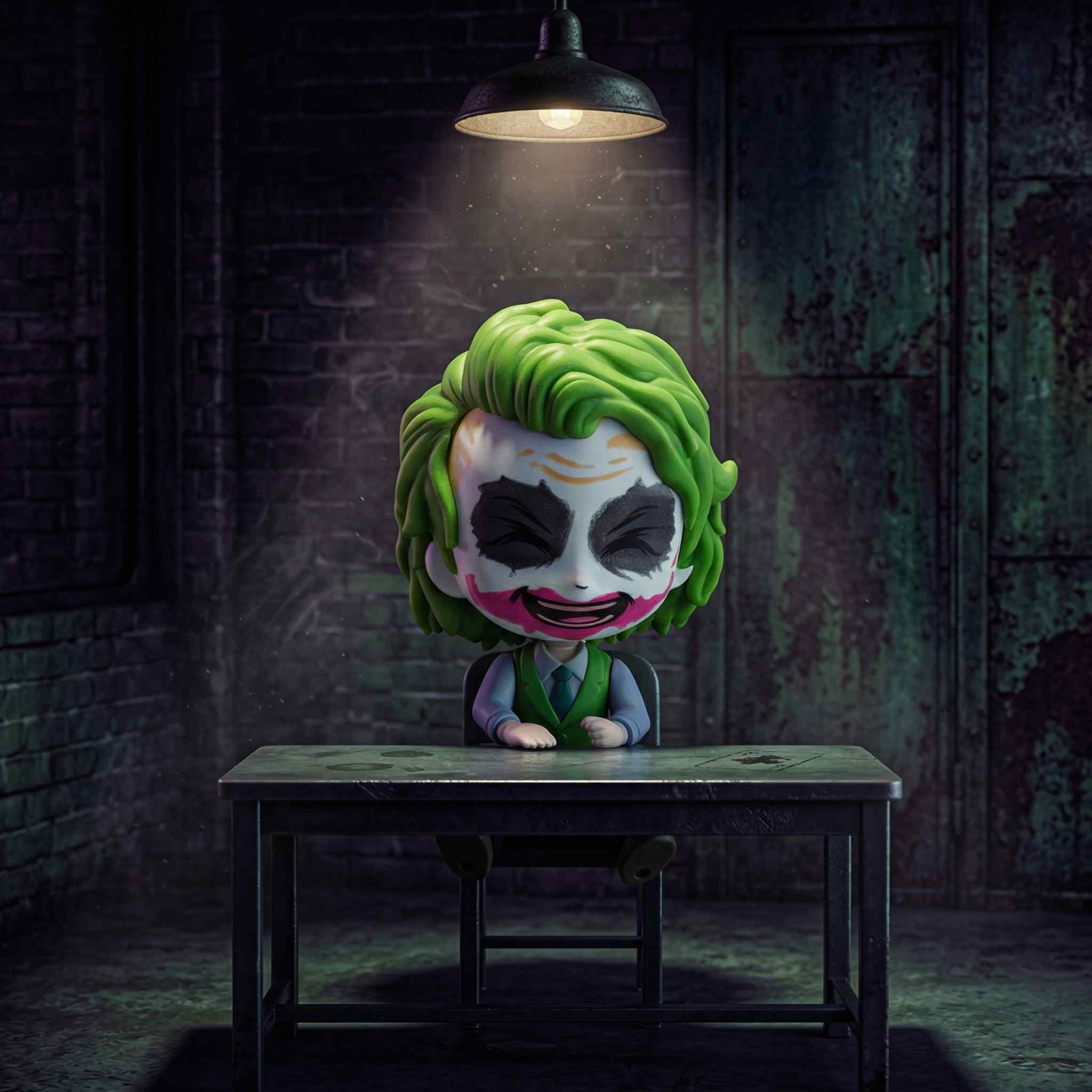 Joker Evil Laugh – Desk Pose Collectible Figure - Marvel DC