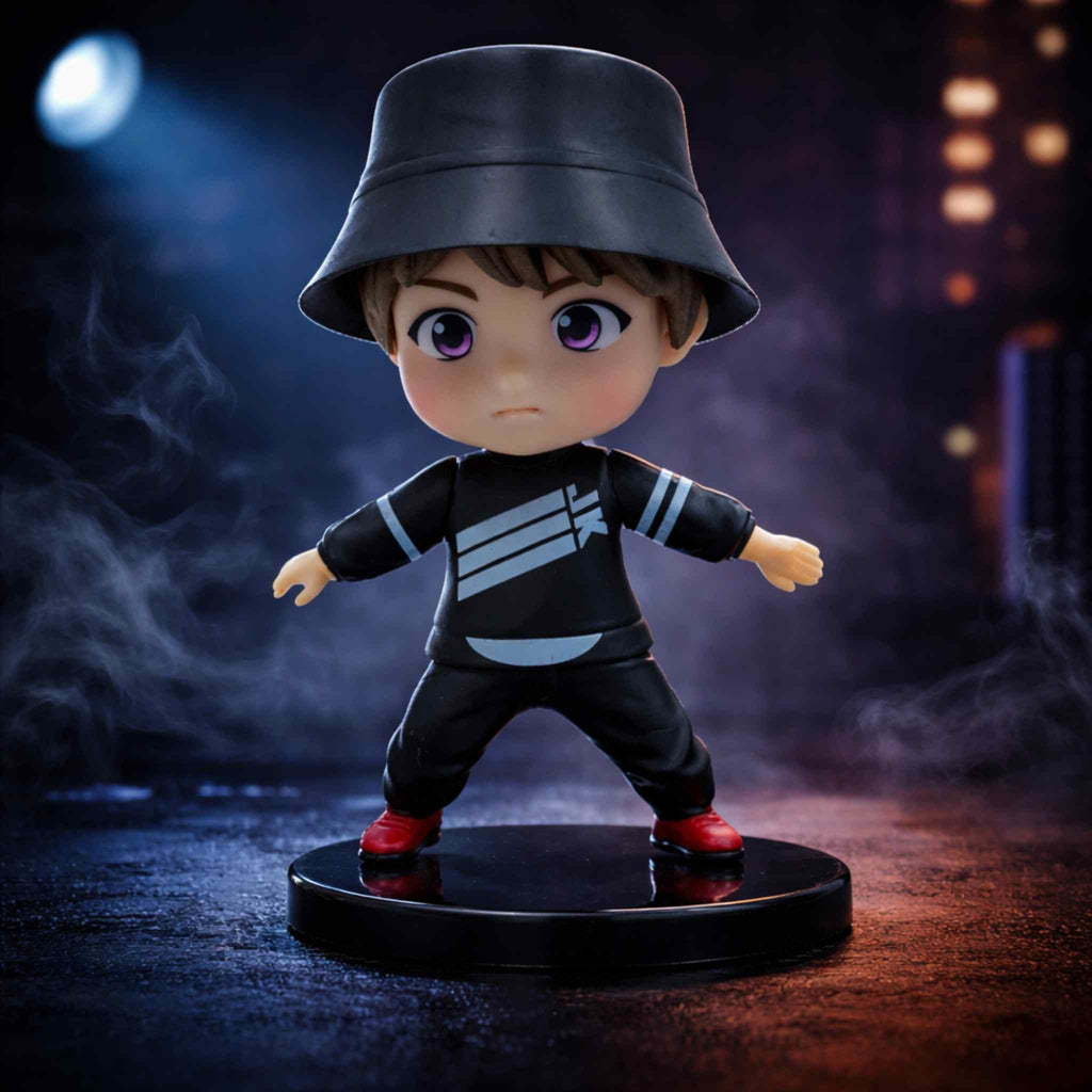 Jeon Jungkook Bucket Hat Style BTS Mini Figure Kpop Collectible Figure