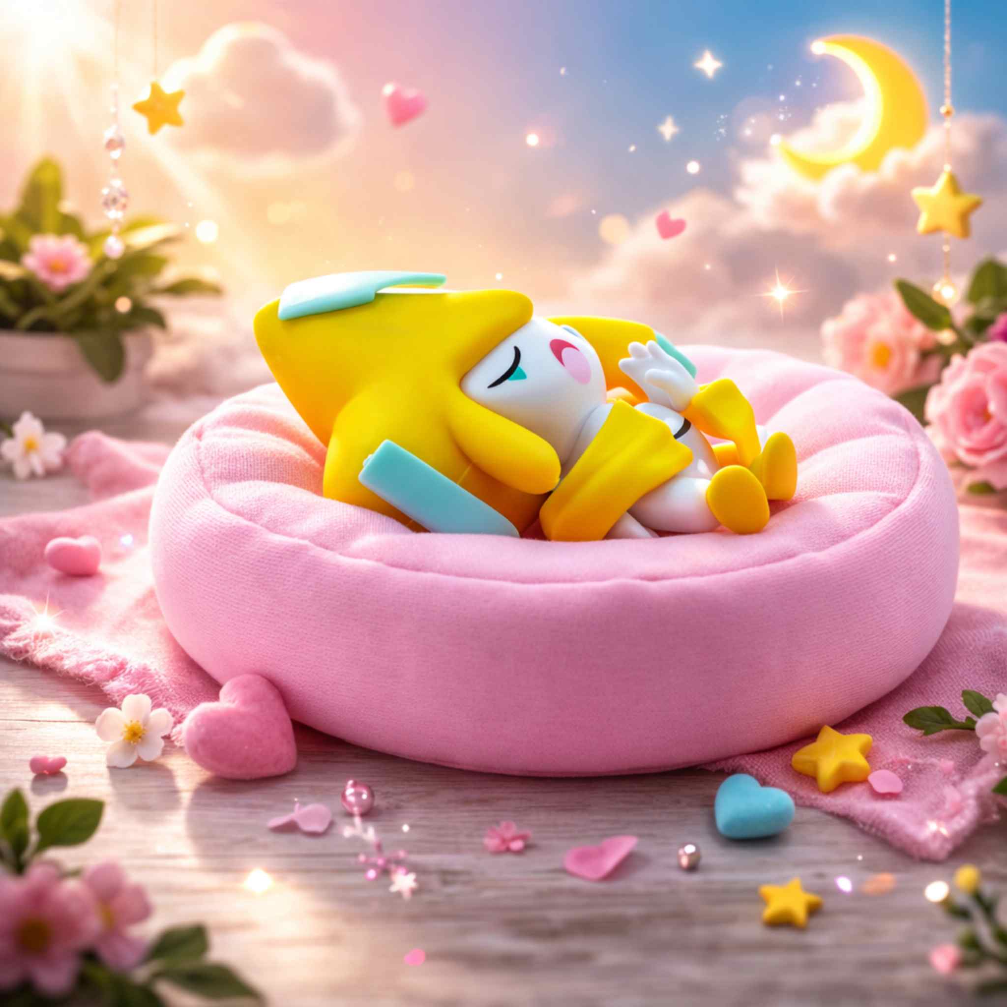 Jirachi Sleeping Mini pokemon Figurine Cute Cushion Toy