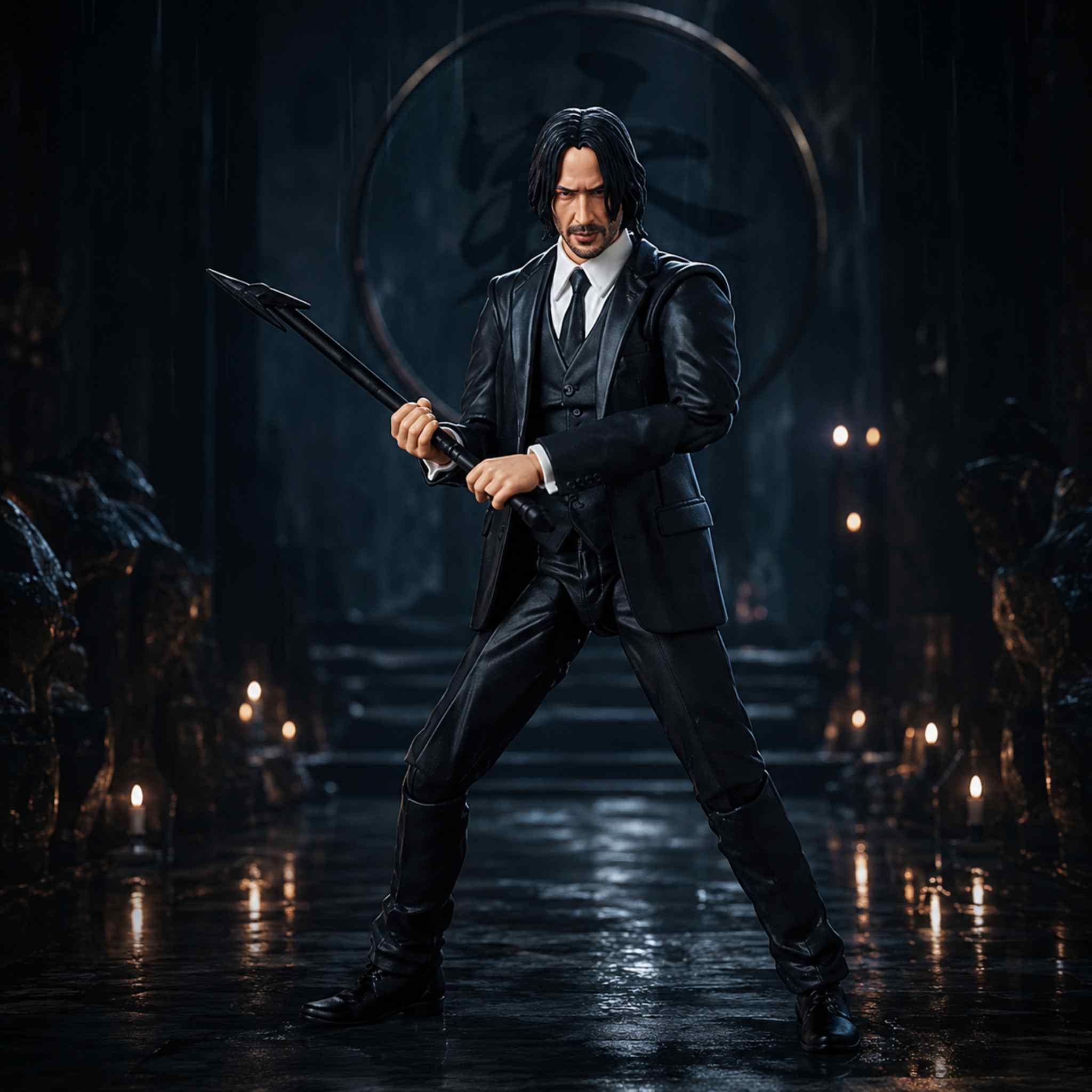 Mafex 212 John Wick Chapter 4 Action Figure – Collectible Figure with Weapons & Accessories