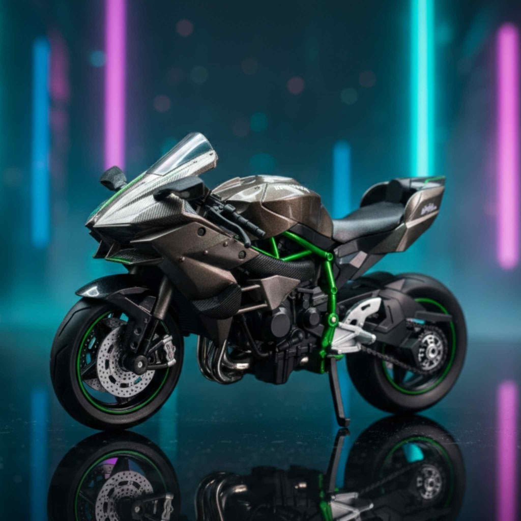Kawasaki Ninja H2R Diecast Sports Bike Collectible Display 1 Collectibles