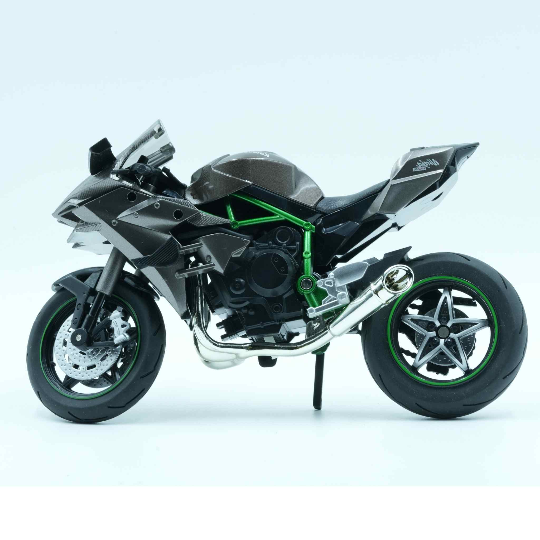 Kawasaki Ninja H2R Diecast Sports Bike Collectible Display 2 