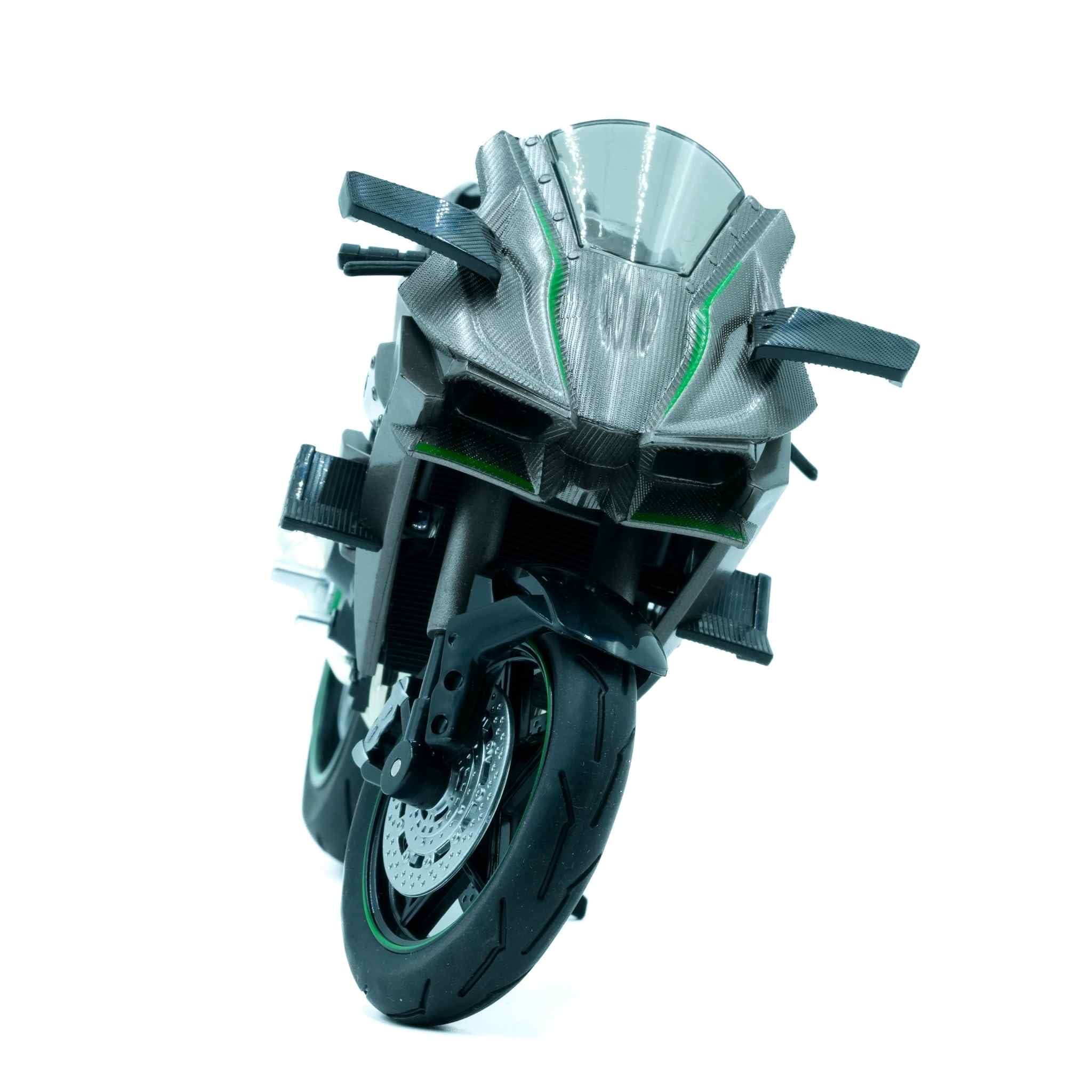 Kawasaki Ninja H2R Diecast Sports Bike Collectible Display 3 