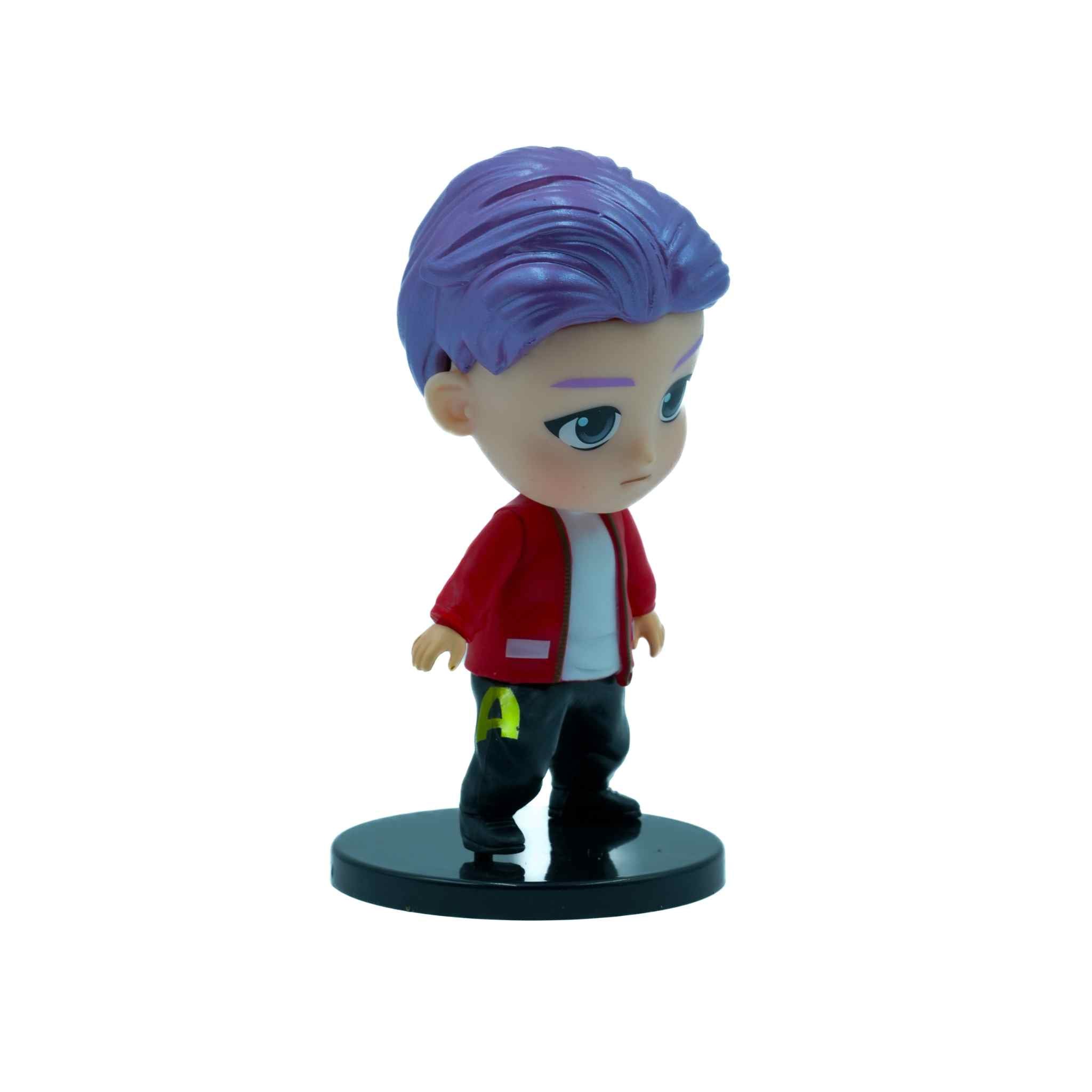Kim Namjoon RM Purple Hair Style BTS Mini Figure Kpop Collectible Figure