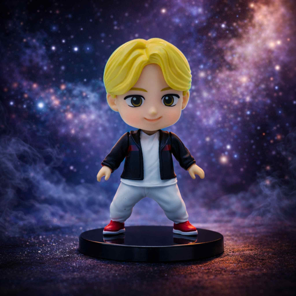 Kim Seokjin Jin Blonde Hair BTS Mini Figure Kpop Collectible Figure