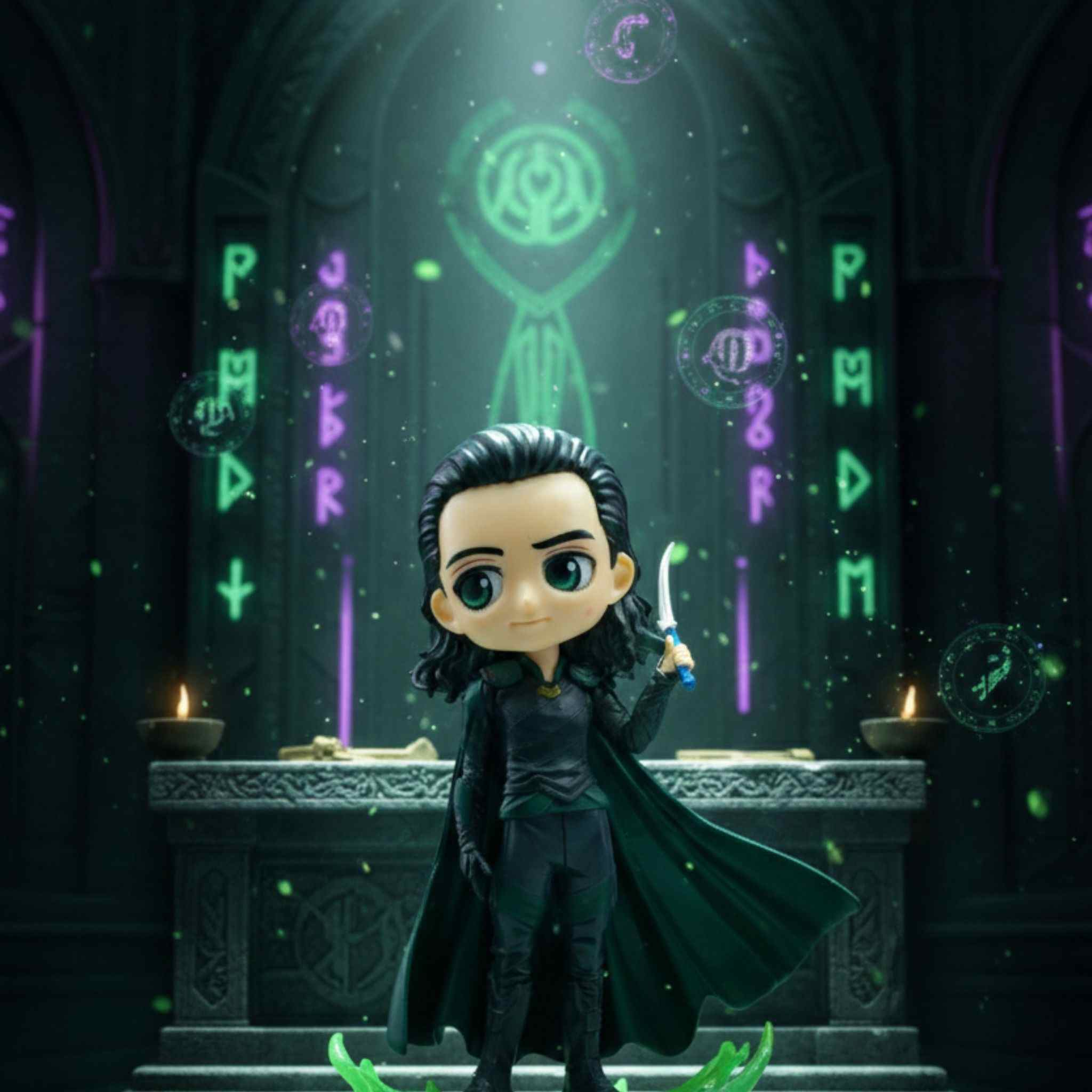 Loki Chibi Figure Cute Marvel Collectible Toy 1 Collectibles