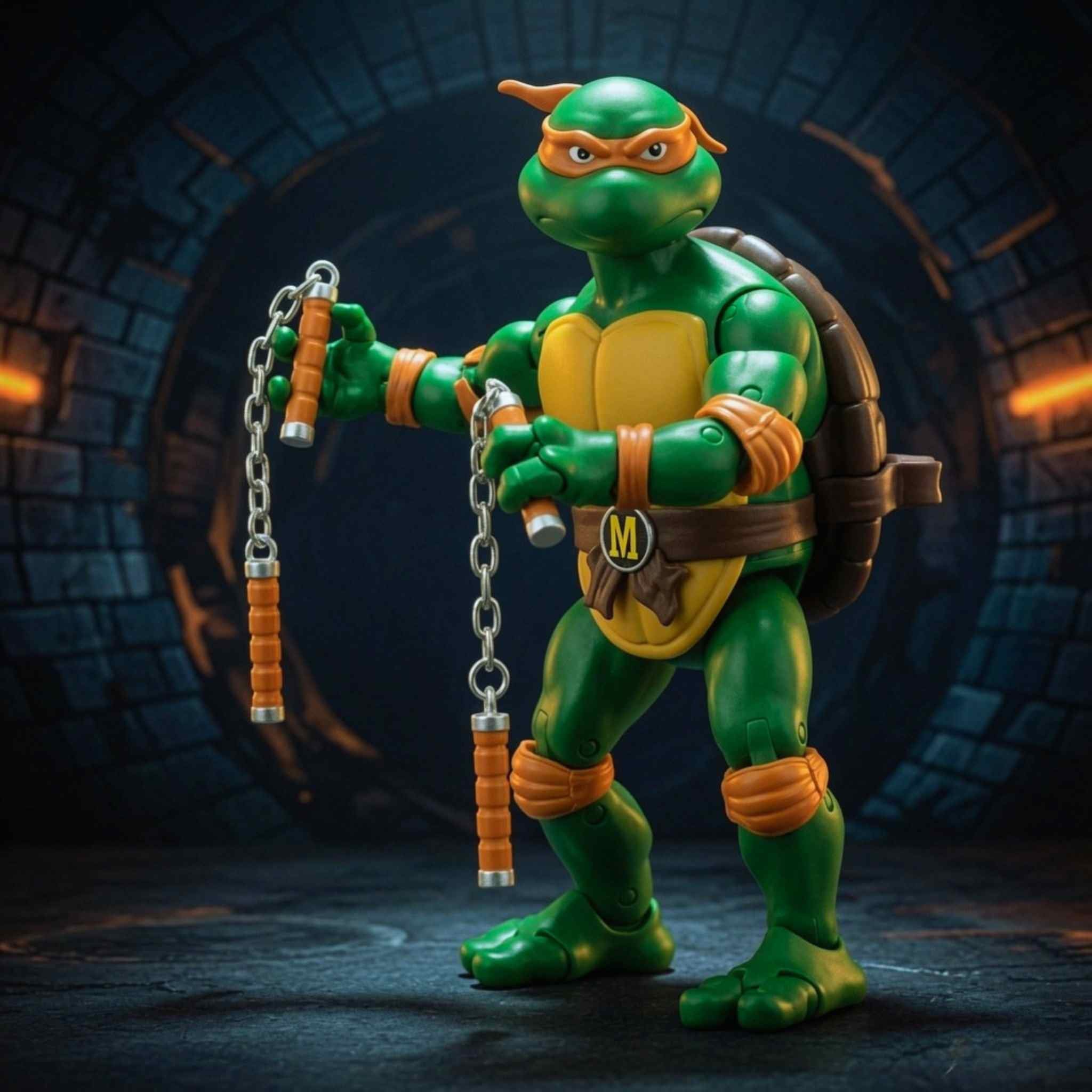 Michelangelo Teenage Mutant Ninja Turtles Action Figure Collectible – Classic TMNT Figure
