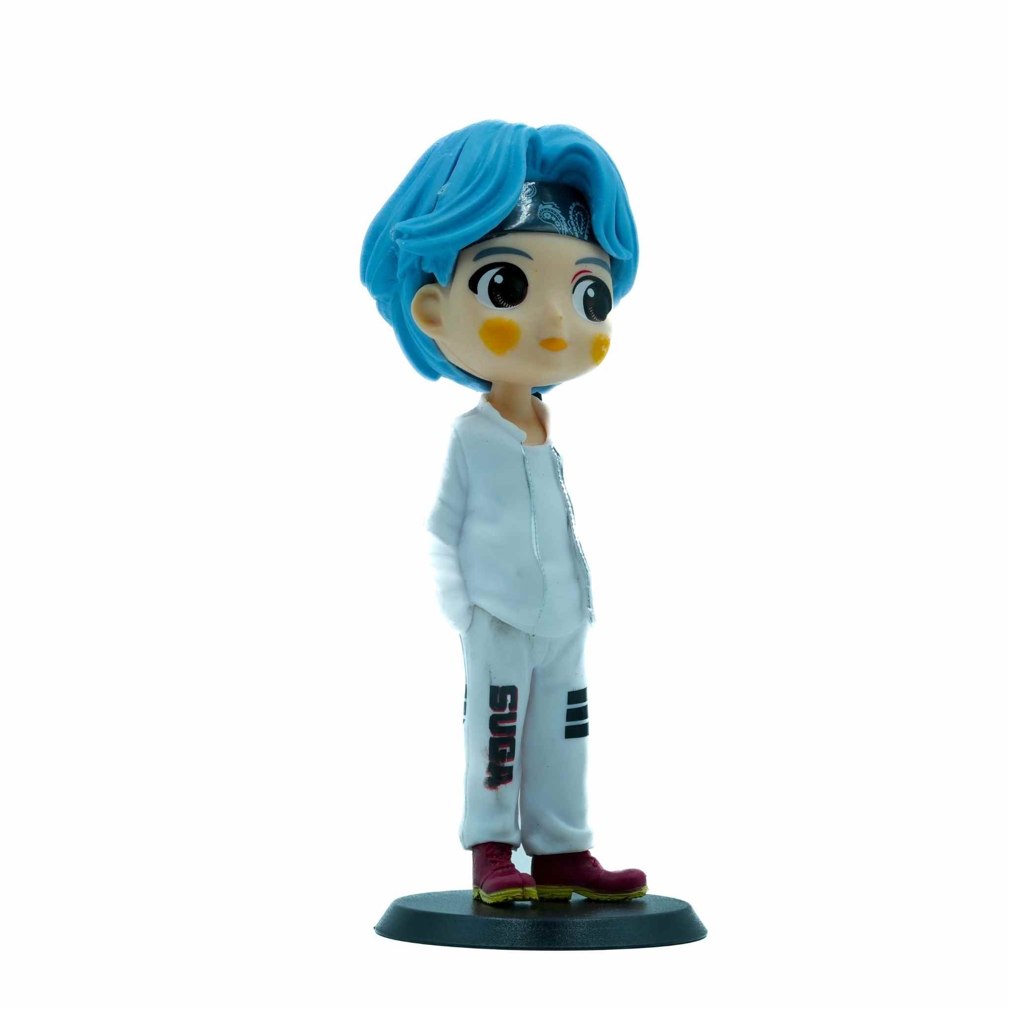 Min Yoongi ‘Agust D’ BTS Figure Blue Hair Bandana KPop Collectible 3 