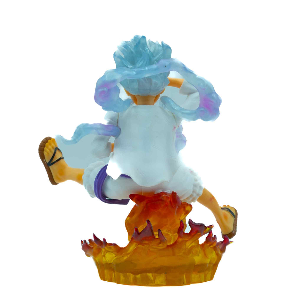 Monkey D. Luffy Gear 5 Laughing Pose Flame Base Anime Collectible Figurine - One Piece