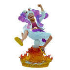 Monkey D. Luffy Gear 5 Jumping Pose Flame Base Anime Collectible Figurine 2 
