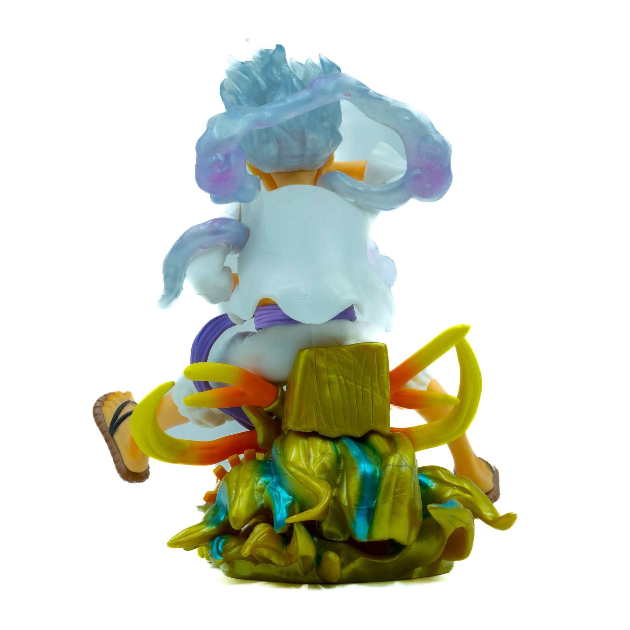 Monkey D. Luffy Gear 5 Sitting Pose Dragon Base Anime Collectible Figurine 4 