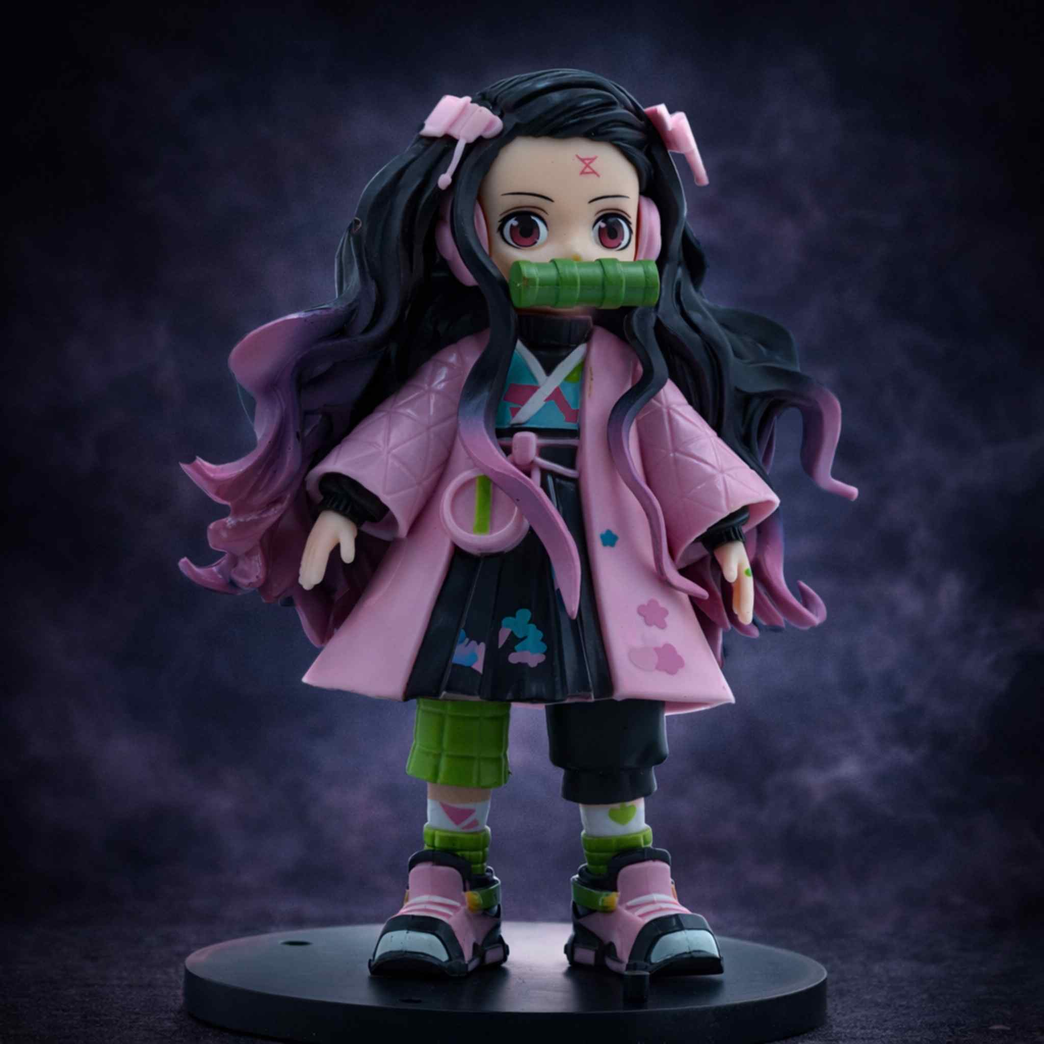 Nezuko Kamado Pink Kimono Anime Action Figure Collectible 1 Collectibles