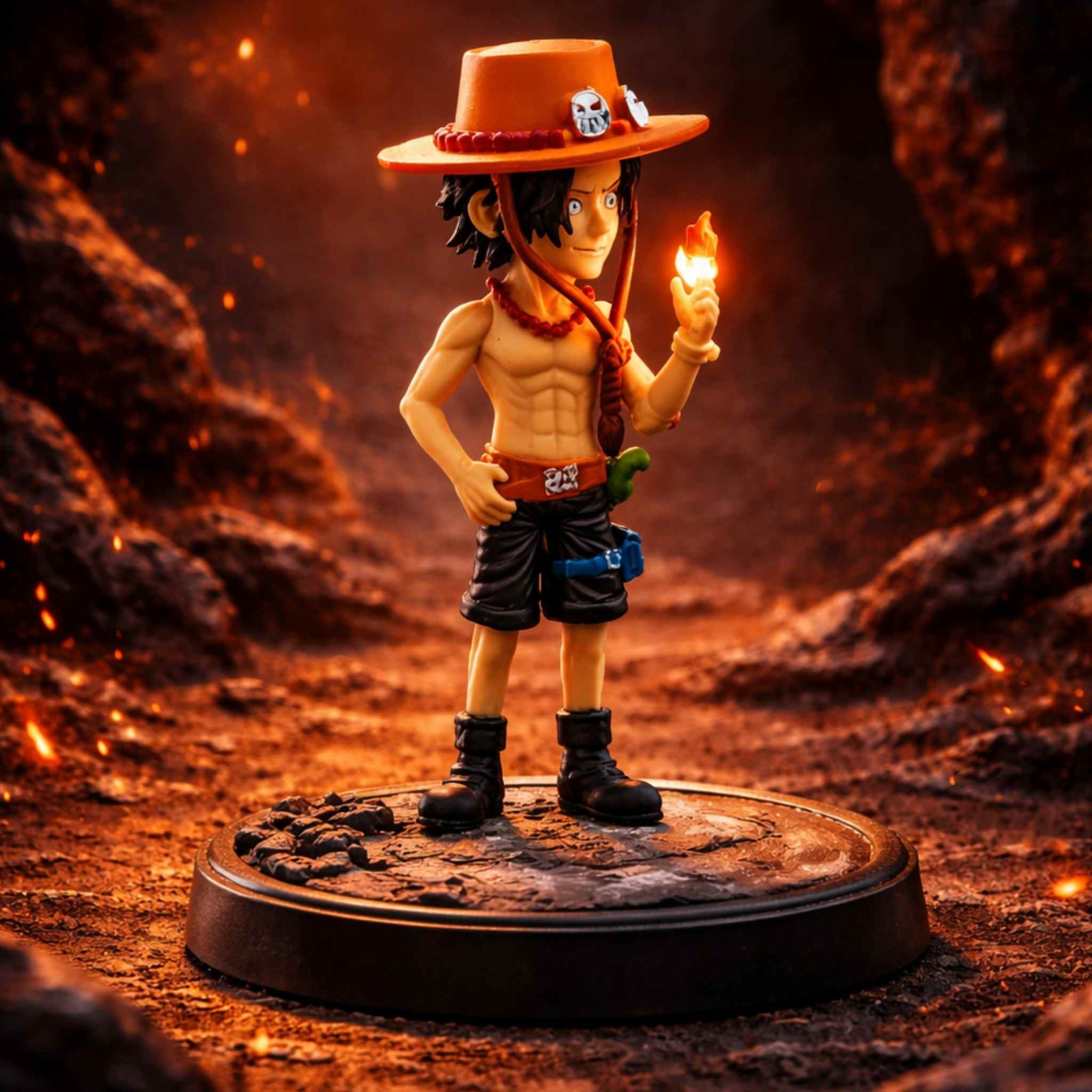 One Piece Ace Mini Figure Anime Action Toy Collectible 1 Collectibles