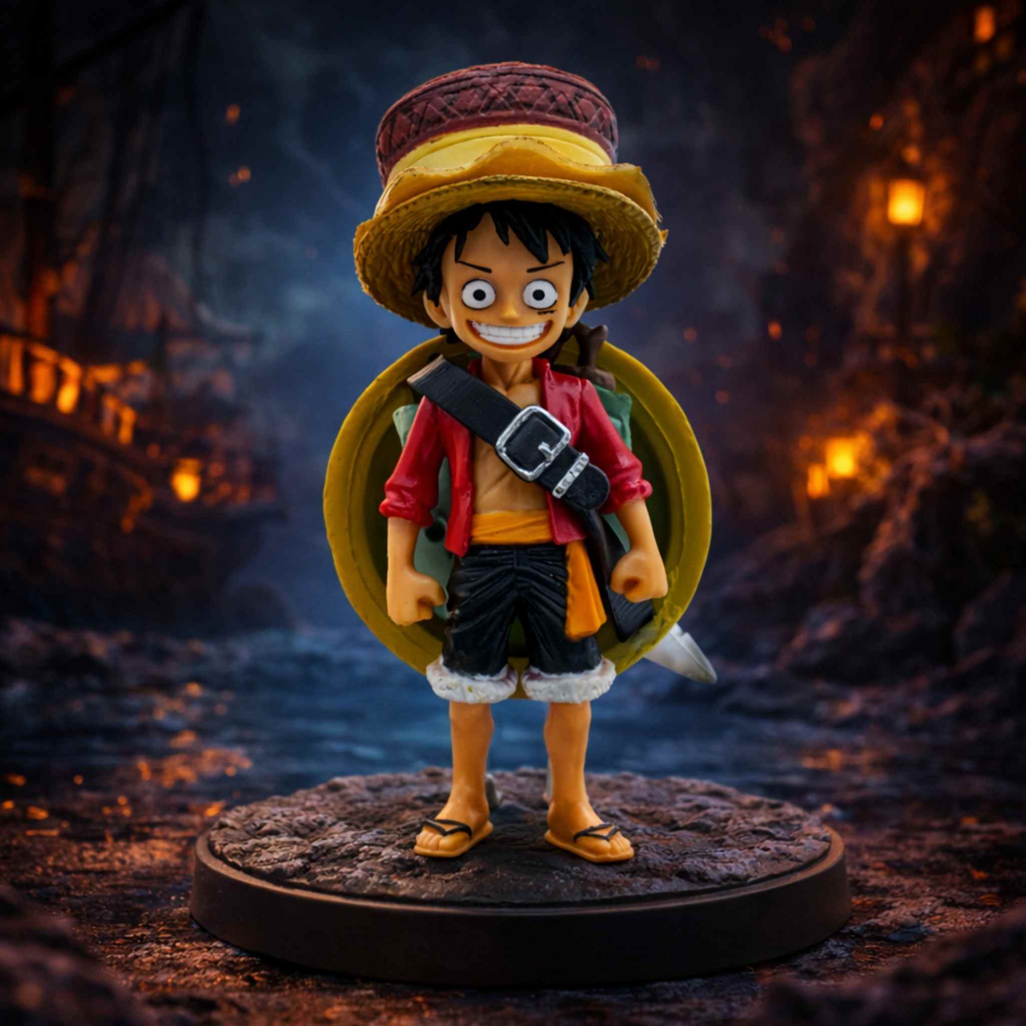One Piece Luffy Straw Hat Mini Figure Anime Toy Collectible 1 Collectibles