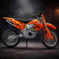 Orange Metal Pull Back Dirt Bike Diecast Motorcycle Model Collectible 1 Collectibles