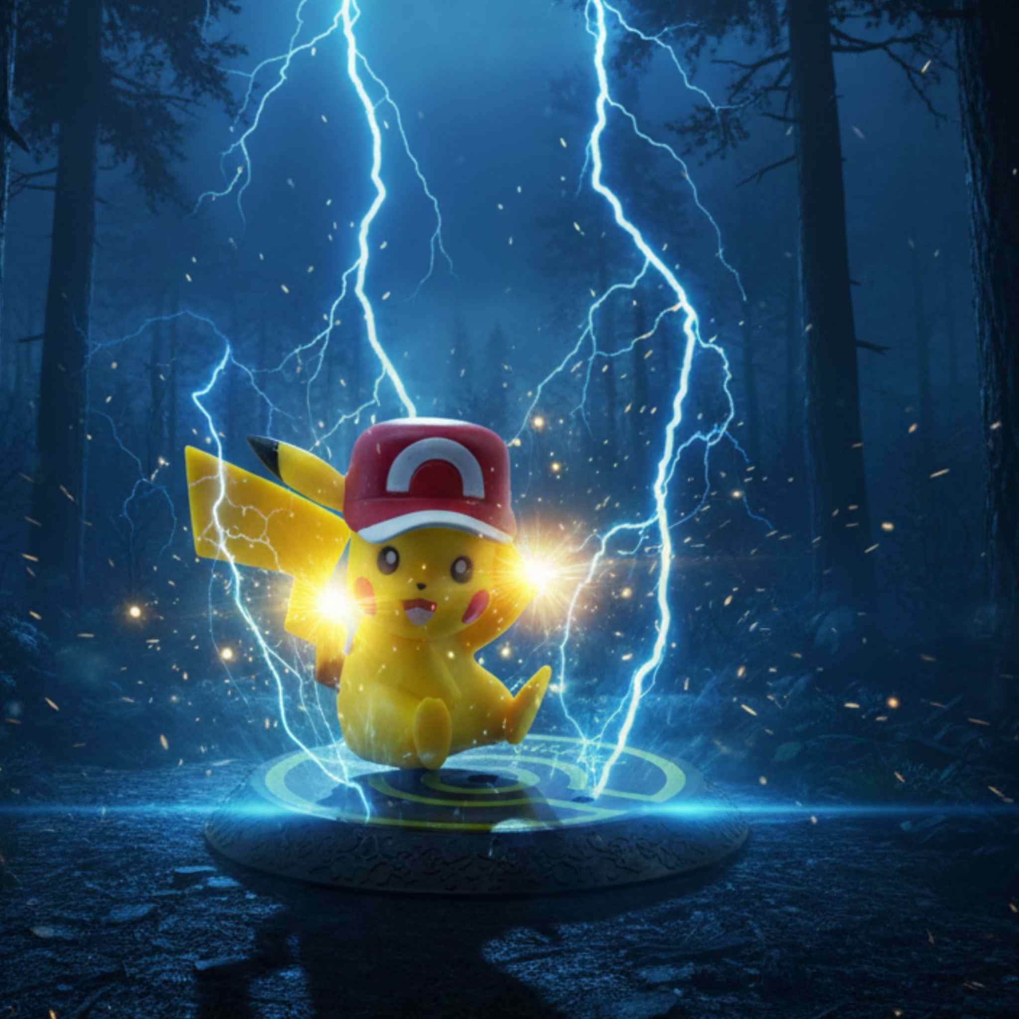 Pikachu Mini Pokémon Cute Figurine Trainer Cap Style