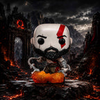 Pop Funko Playstation 154 Kratos with The Blades of Chaos Glows in The Dark