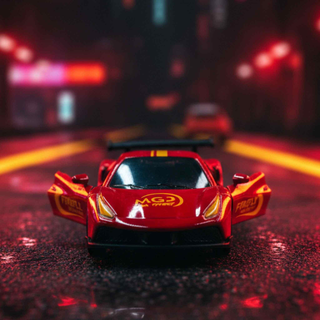 Red Dodge Style Metal Pull Back Diecast Sports Racing Car Model Collectible 1 Collectibles