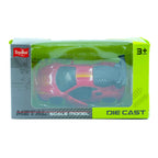 Red Dodge Style Metal Pull Back Diecast Sports Racing Car Model Collectible 4 