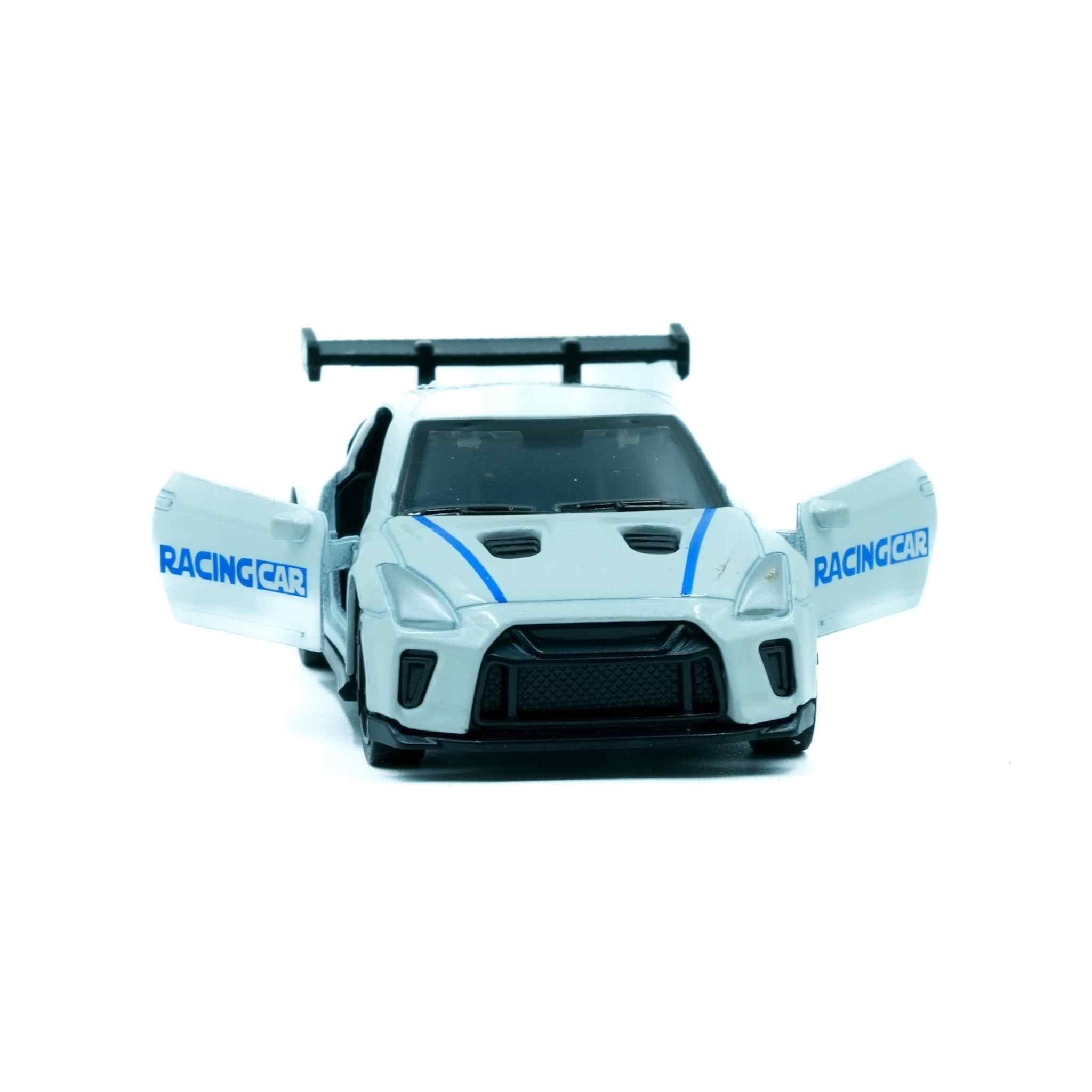 White Dodge Style Metal Pull Back Diecast Racing Car Model Collectible 2 