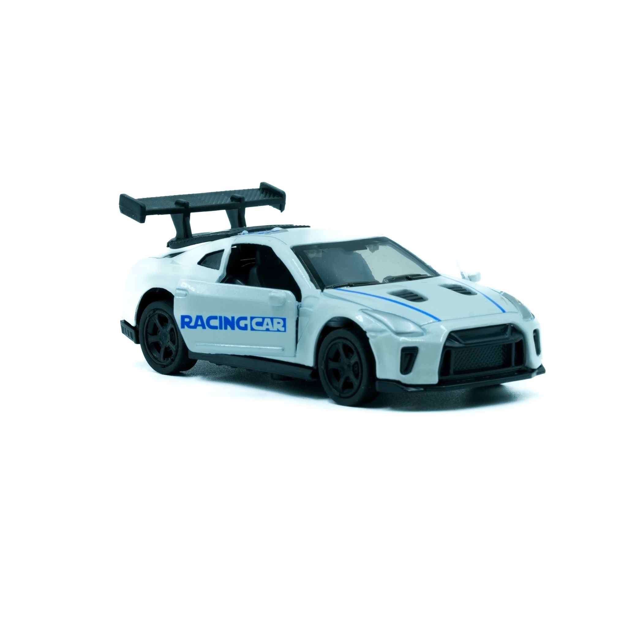 White Dodge Style Metal Pull Back Diecast Racing Car Model Collectible 3 