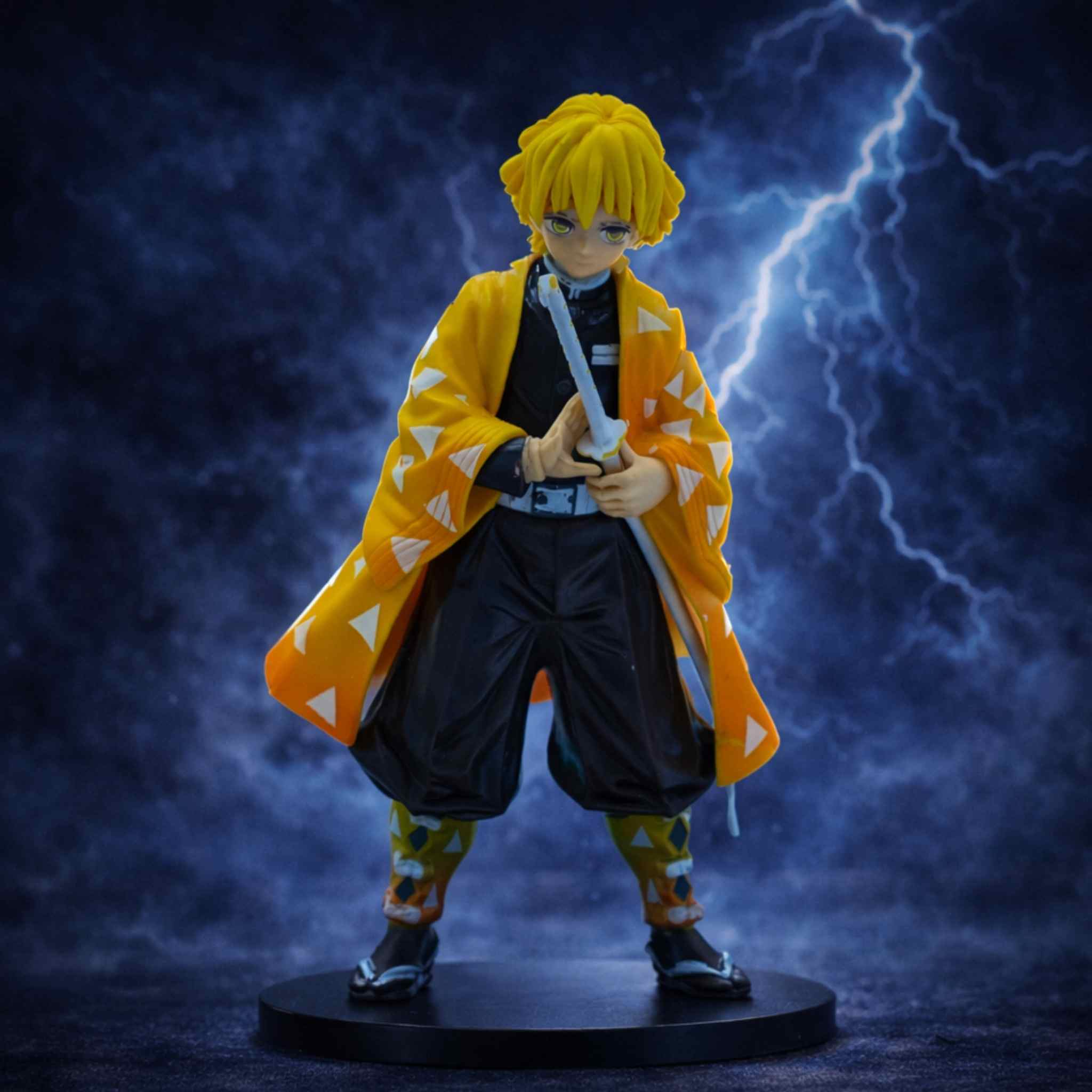 Zenitsu Agatsuma Calm Pose Anime Action Figure Collectible 1 Collectibles