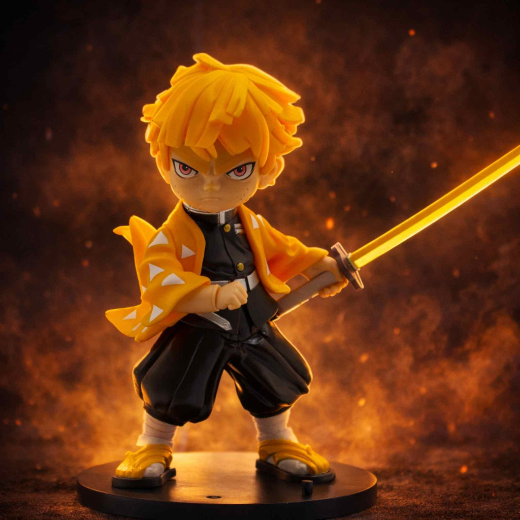 Zenitsu Agatsuma Thunder Breathing Anime Action Figure Collectible 1 Collectibles