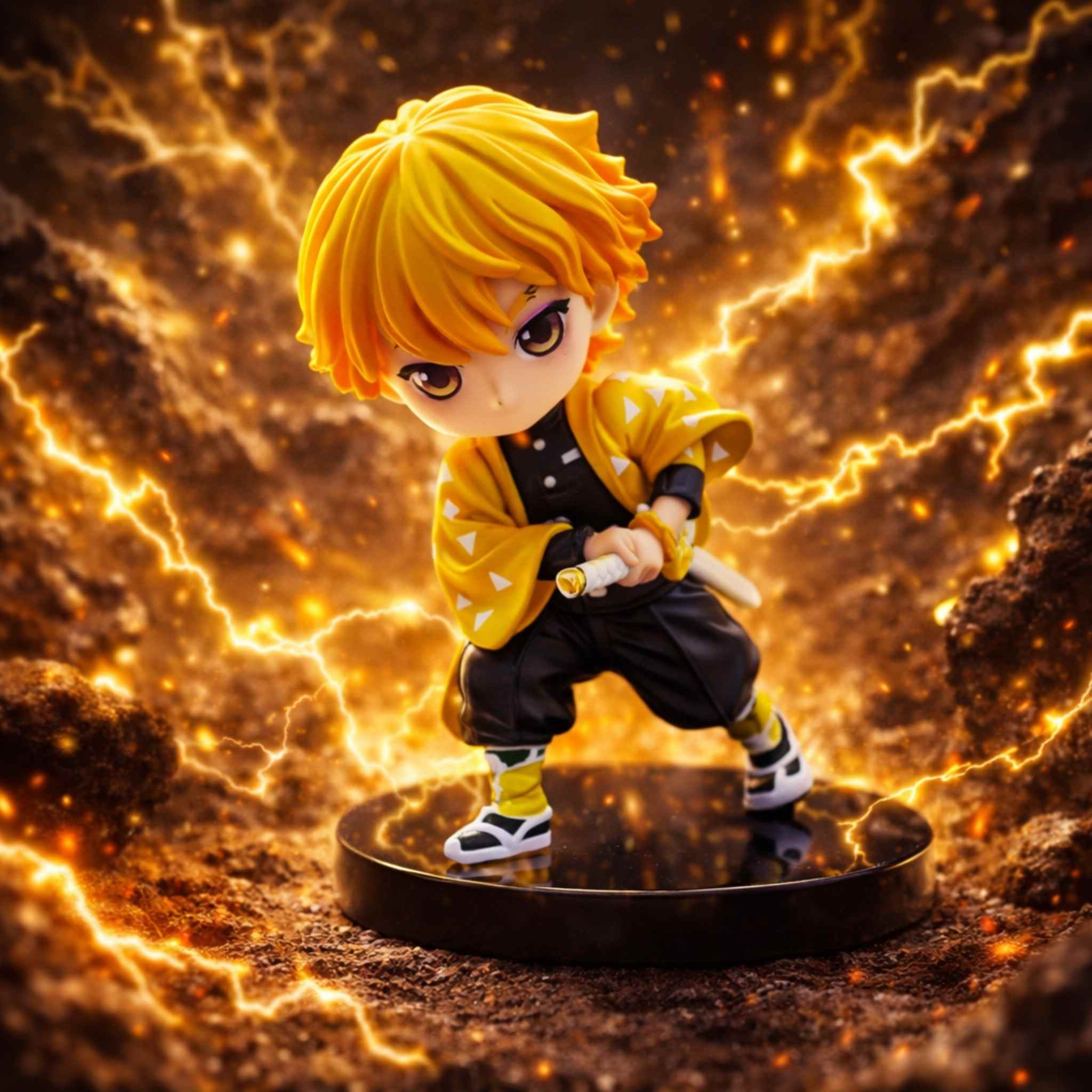 Zenitsu Thunder Breathing Lightning Strike Demon Slayer Anime Collectible 1 Collectibles
